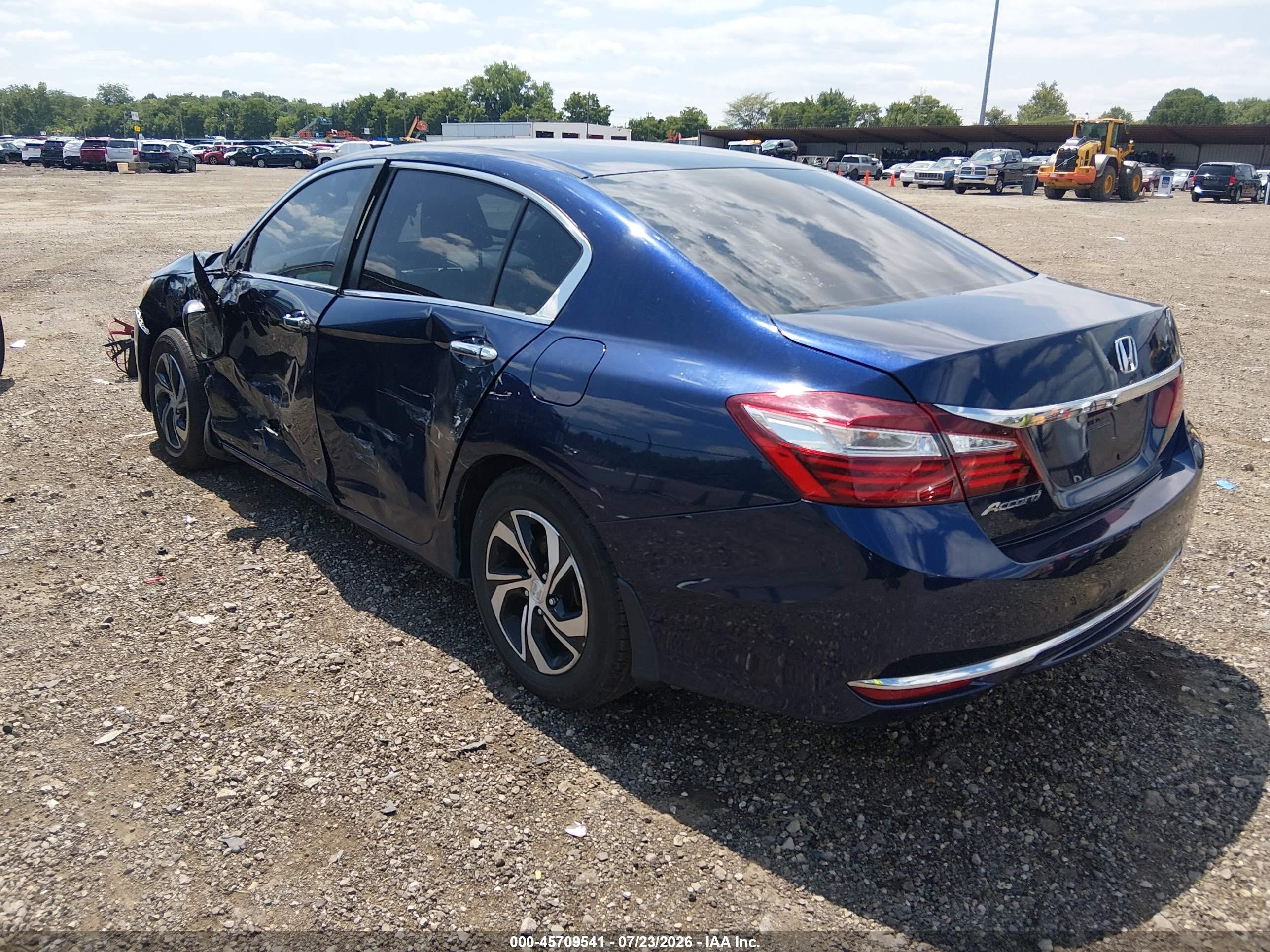 2017 Honda Accord Lx Blue vin: 1HGCR2F39HA303222