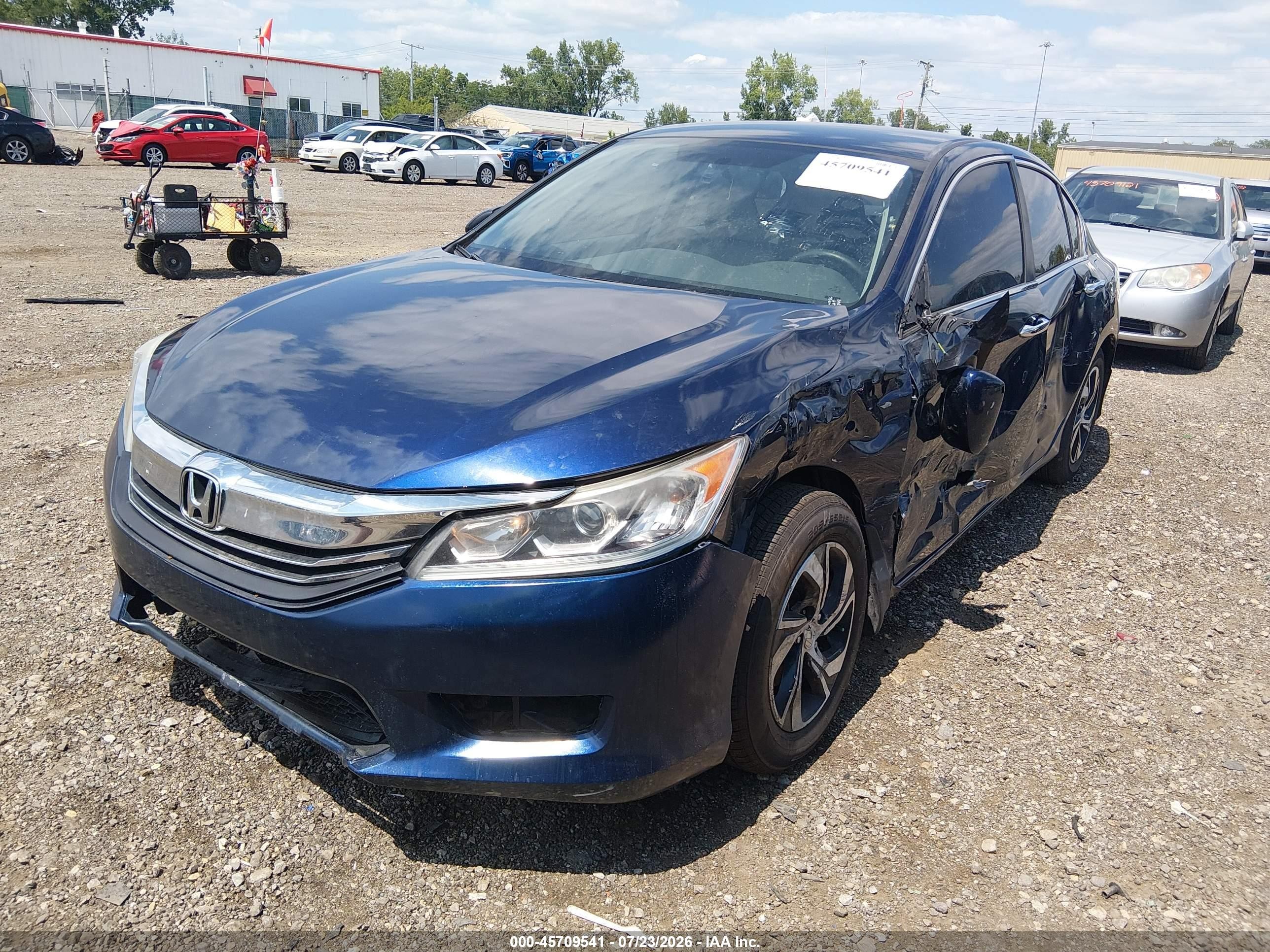 2017 Honda Accord Lx Blue vin: 1HGCR2F39HA303222