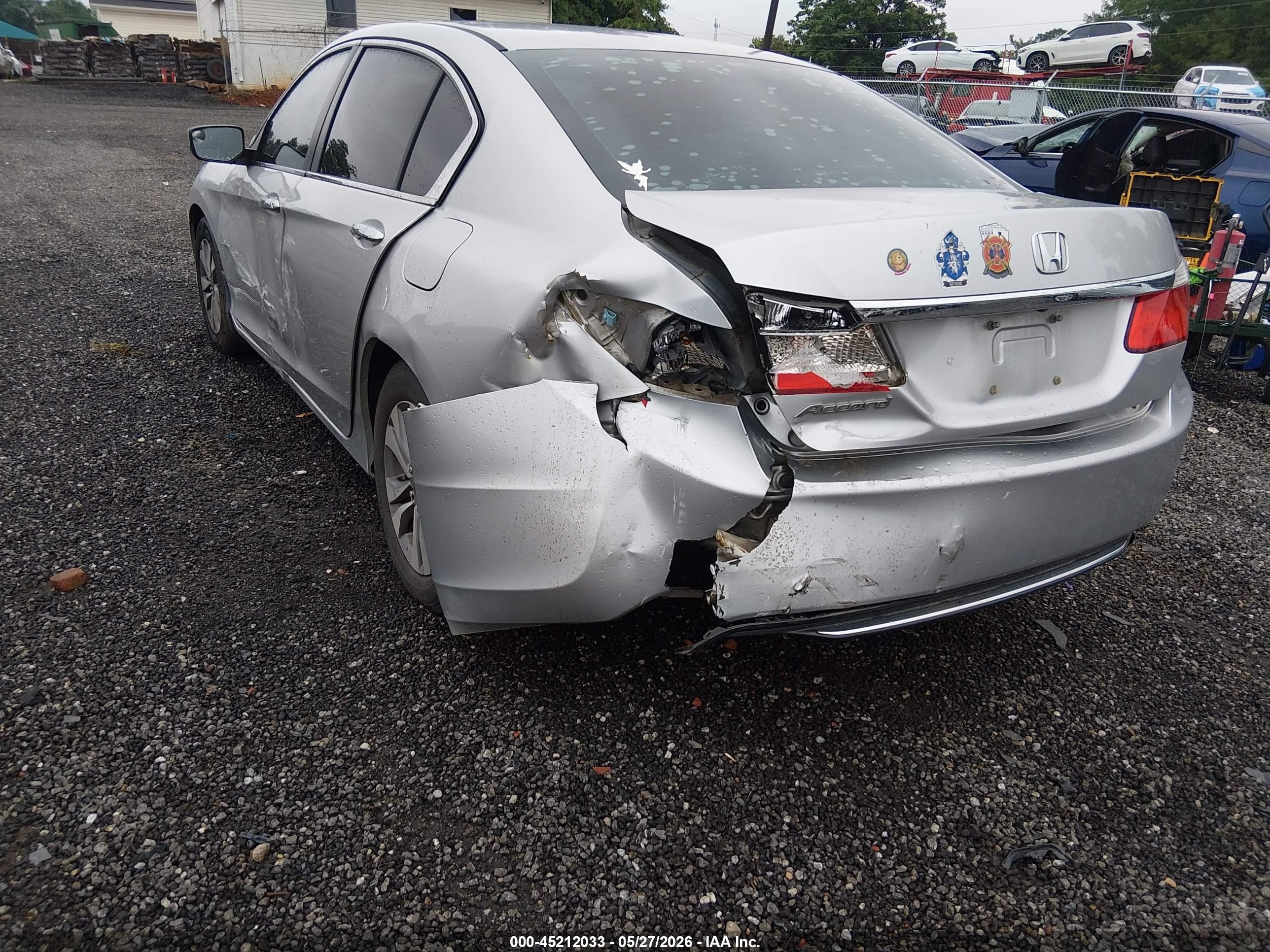2013 Honda Accord Lx Silver vin: 1HGCR2F3XDA024503