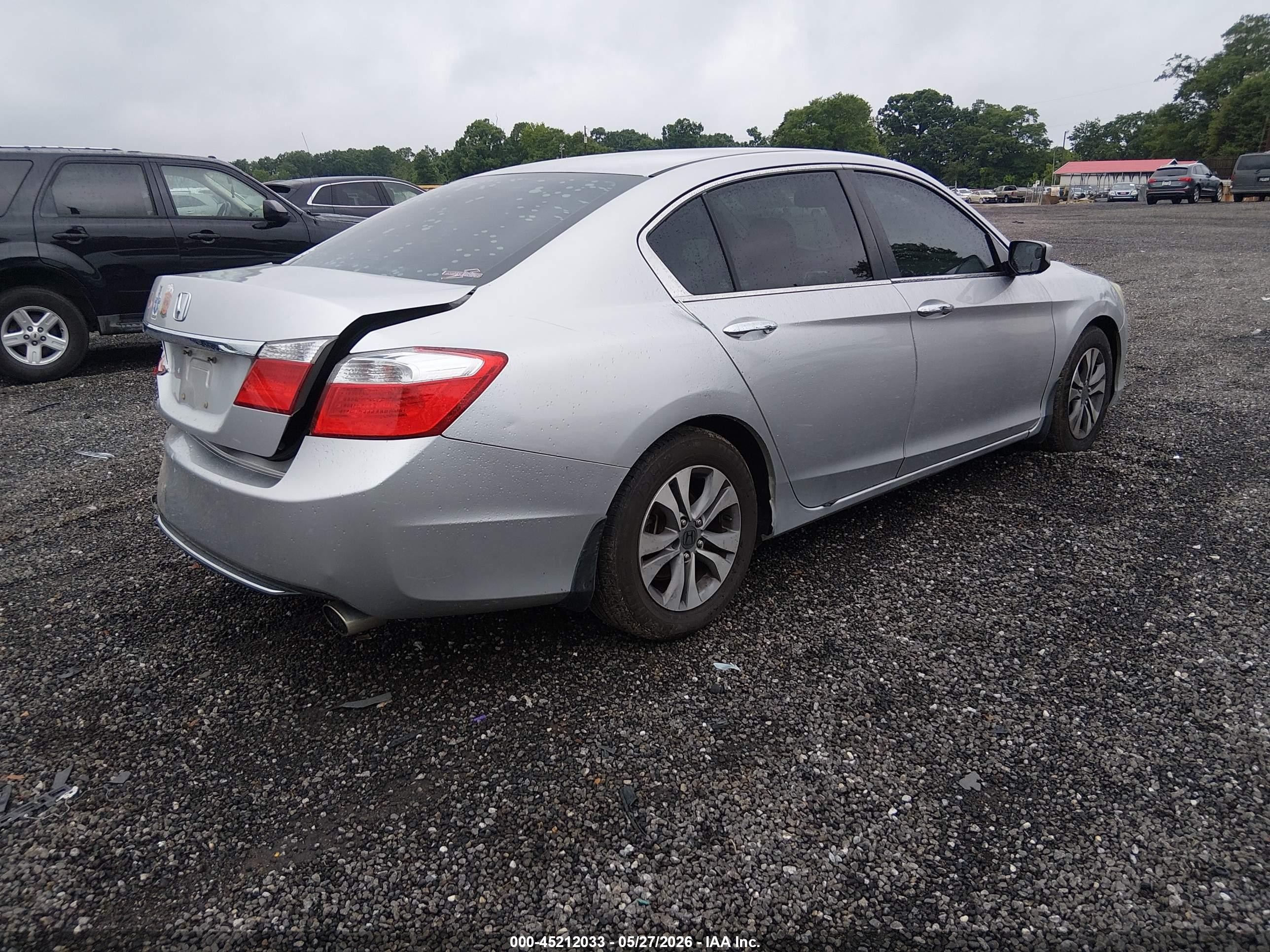 2013 Honda Accord Lx Silver vin: 1HGCR2F3XDA024503