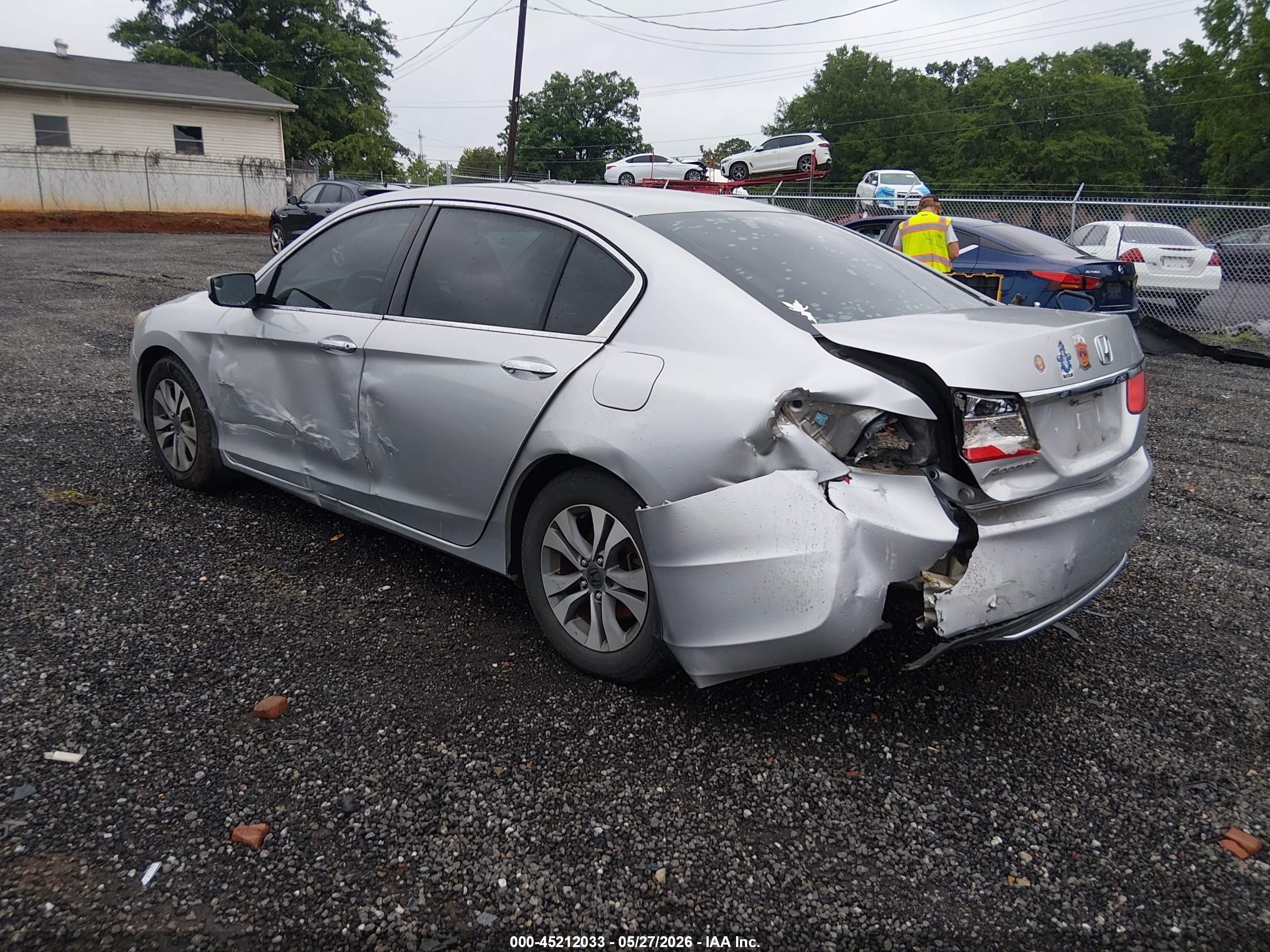 2013 Honda Accord Lx Silver vin: 1HGCR2F3XDA024503