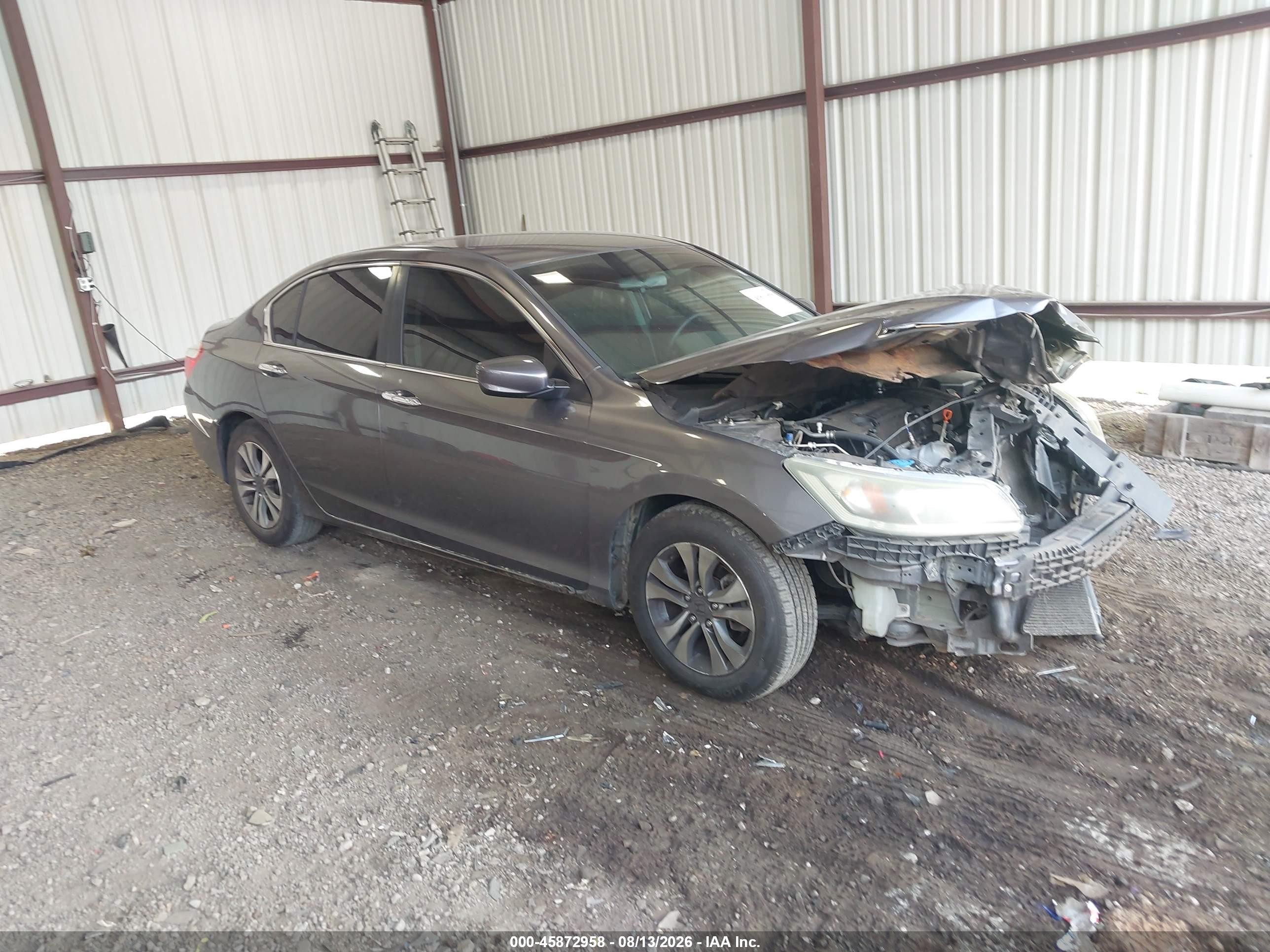 2013 Honda Accord Lx Серый vin: 1HGCR2F3XDA067660