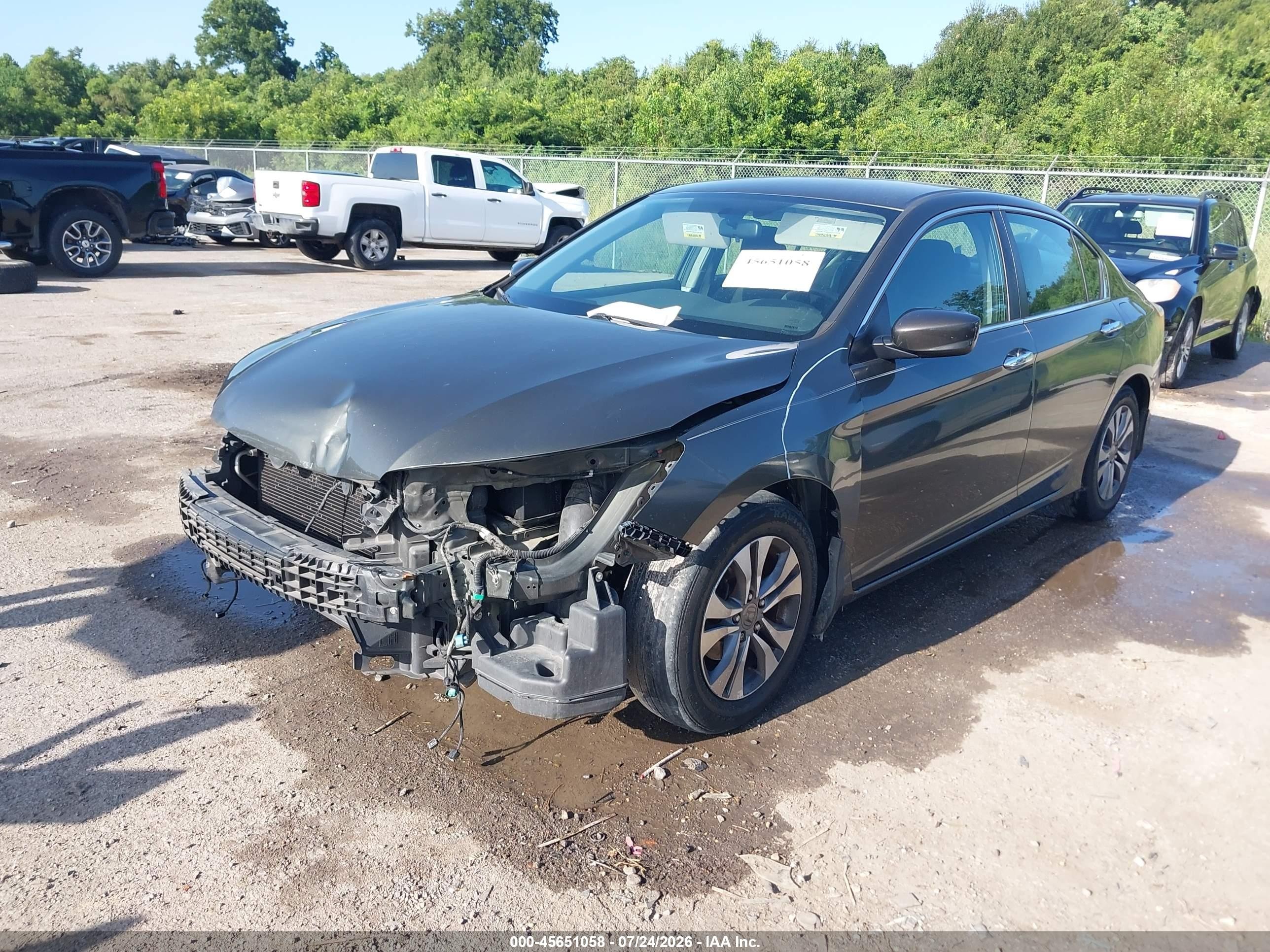 2013 Honda Accord Lx Gray vin: 1HGCR2F3XDA086290
