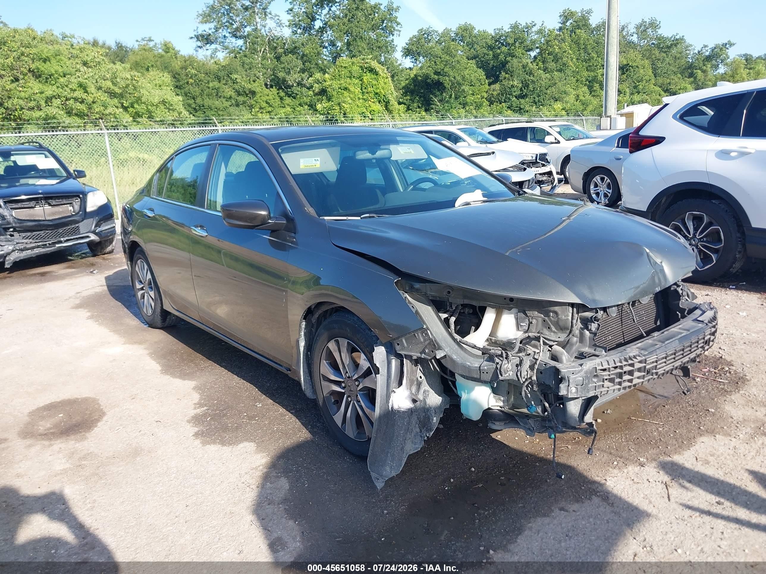 2013 Honda Accord Lx Gray vin: 1HGCR2F3XDA086290