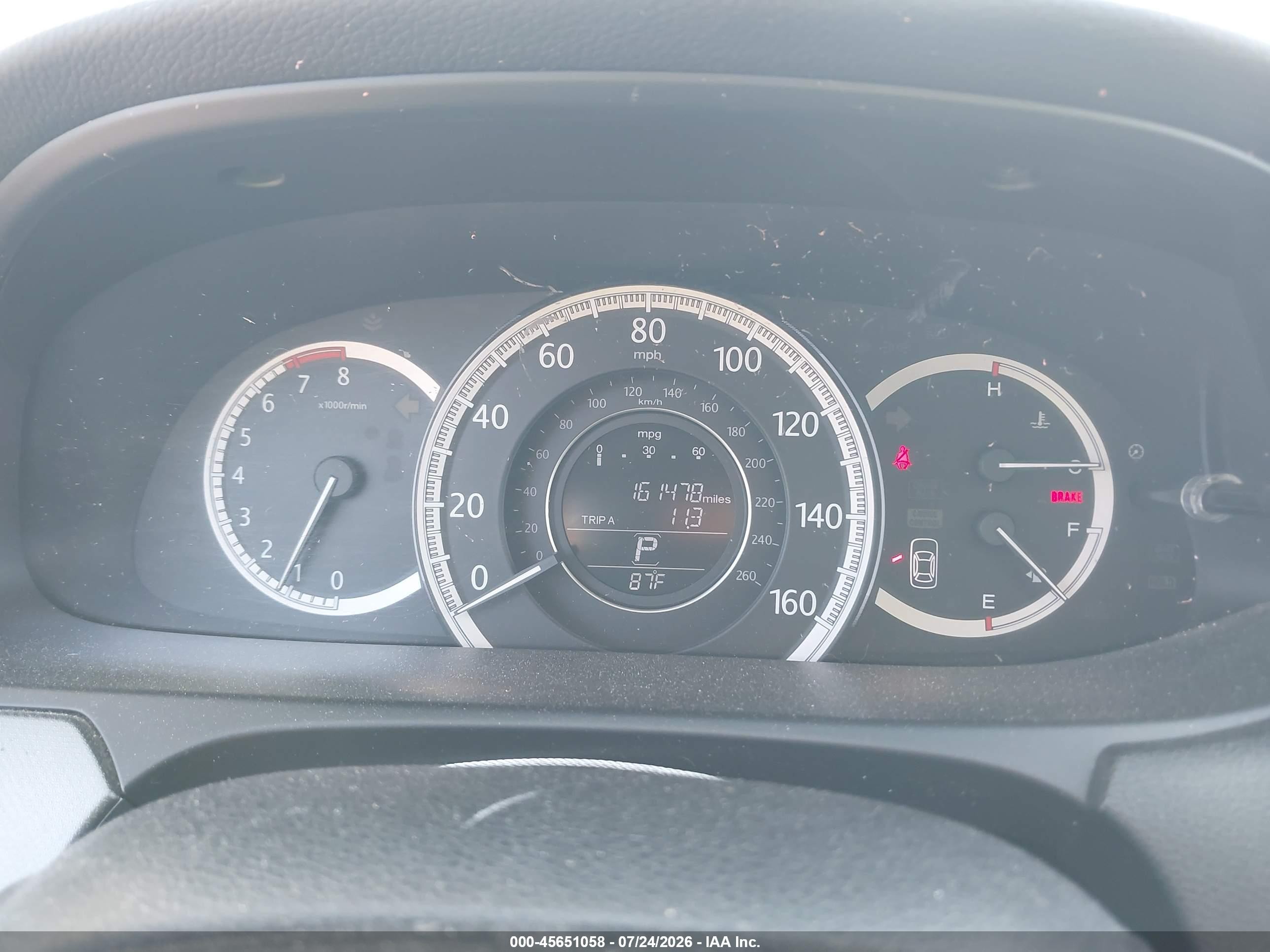 2013 Honda Accord Lx Gray vin: 1HGCR2F3XDA086290