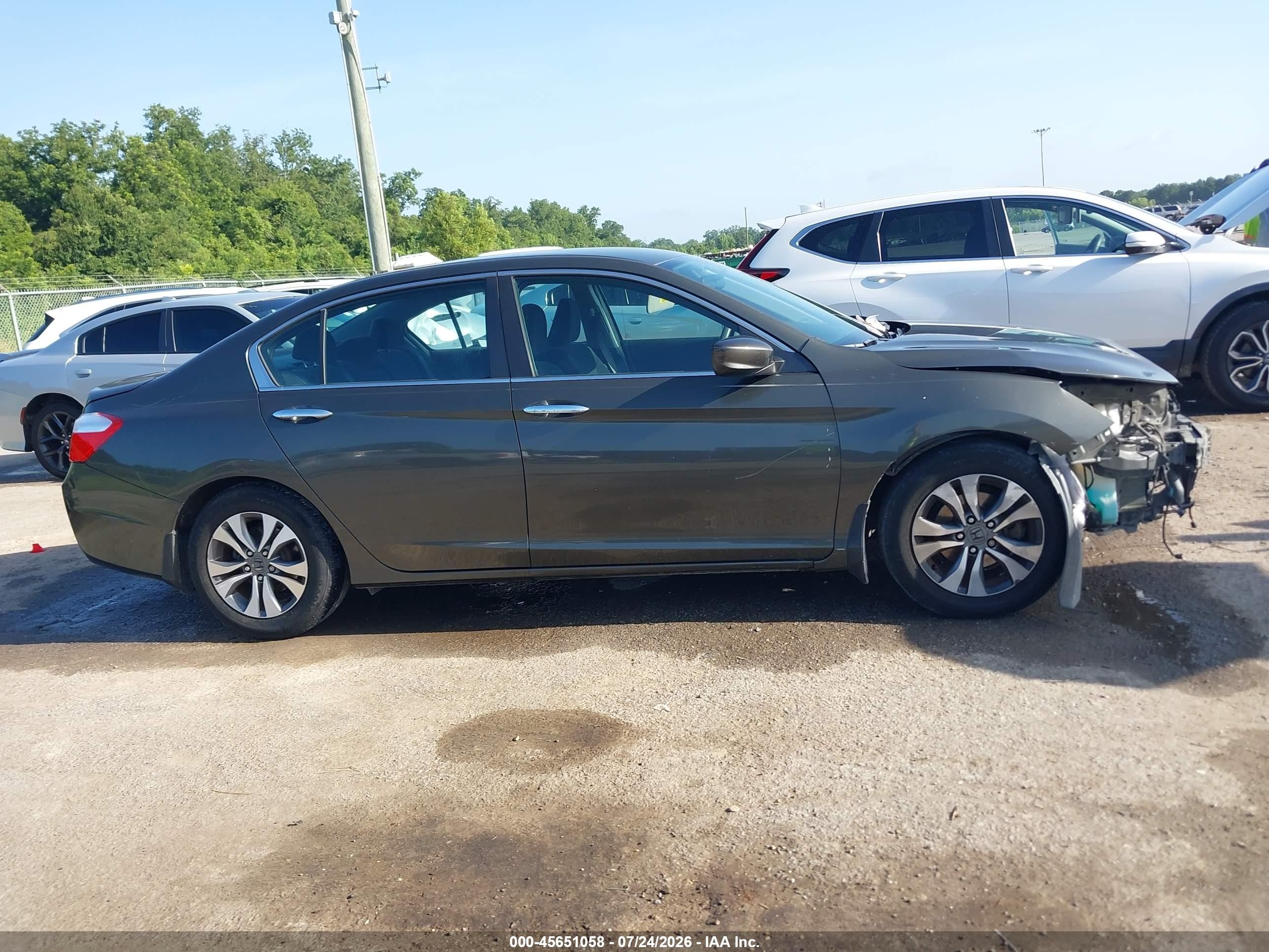 2013 Honda Accord Lx Gray vin: 1HGCR2F3XDA086290