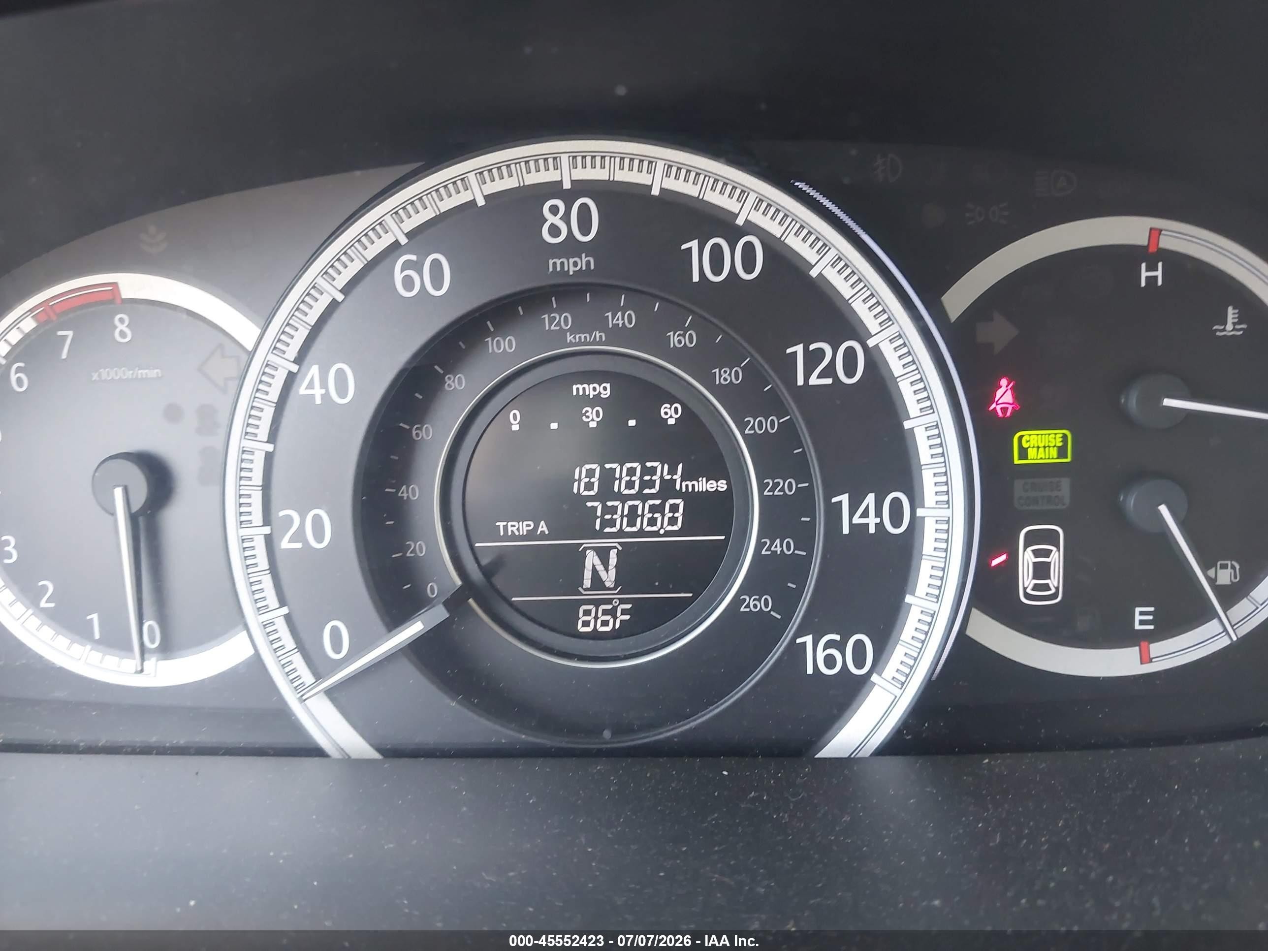 2013 Honda Accord Lx Серый vin: 1HGCR2F3XDA093630