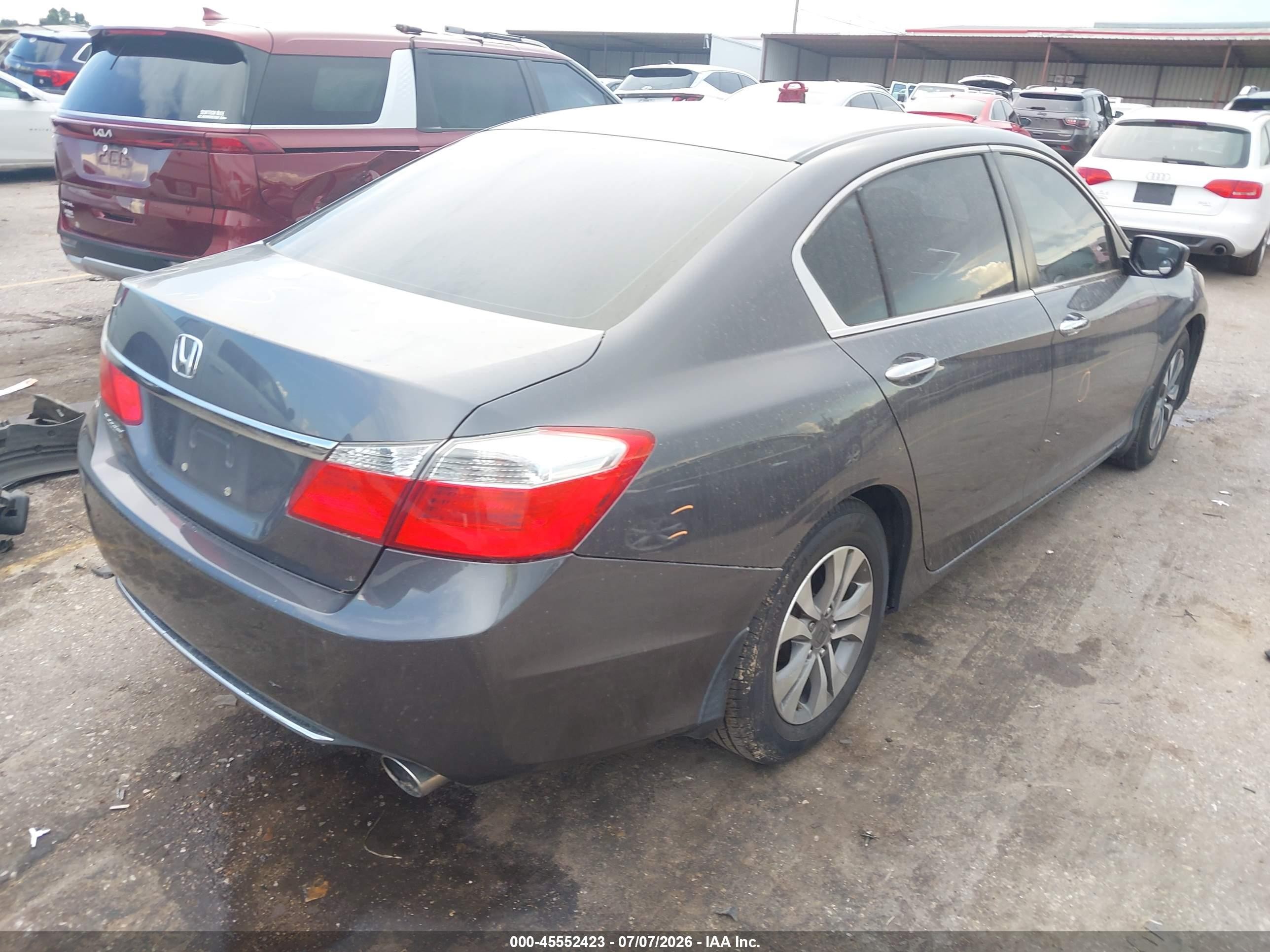 2013 Honda Accord Lx Серый vin: 1HGCR2F3XDA093630