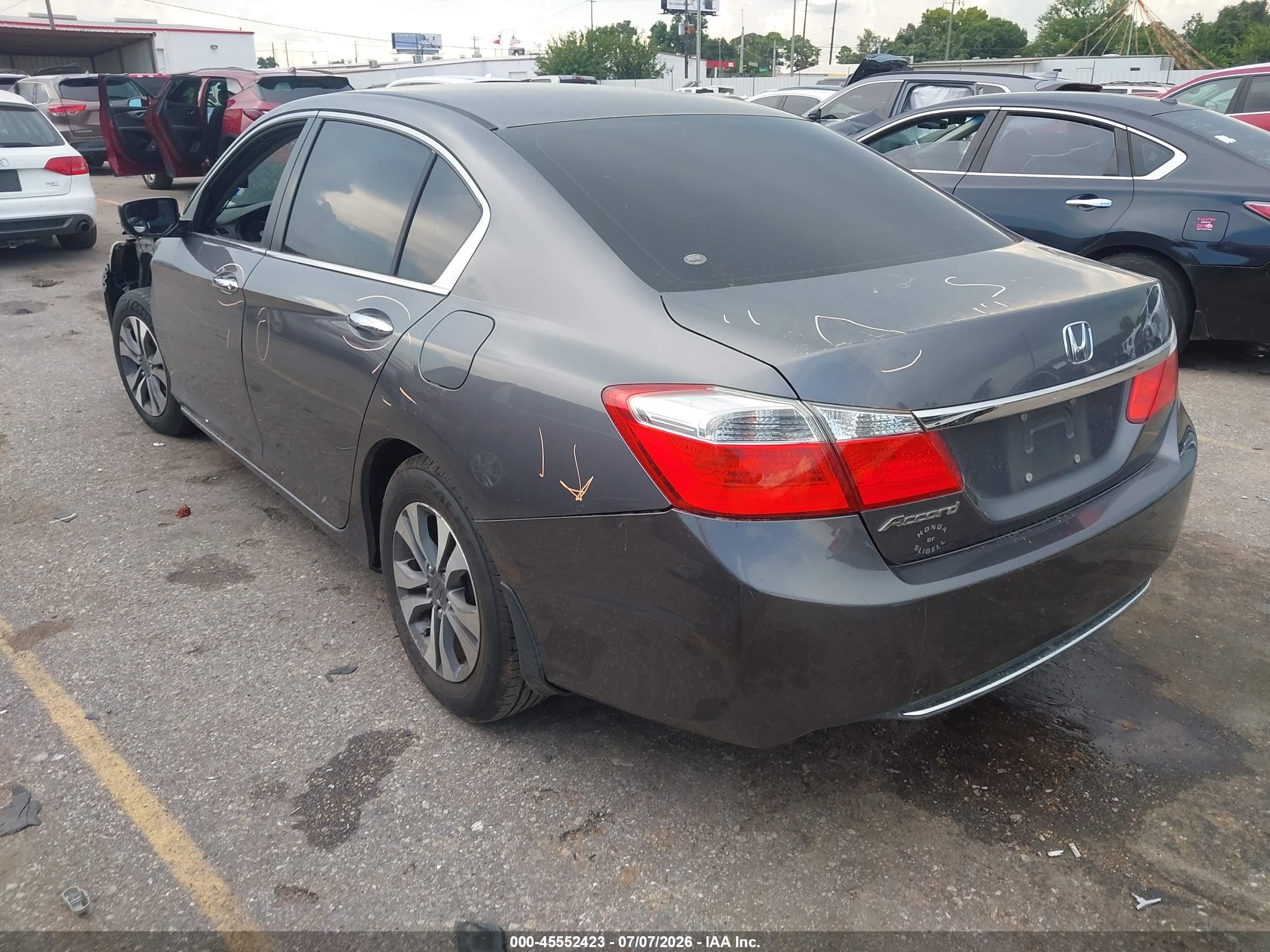 2013 Honda Accord Lx Серый vin: 1HGCR2F3XDA093630