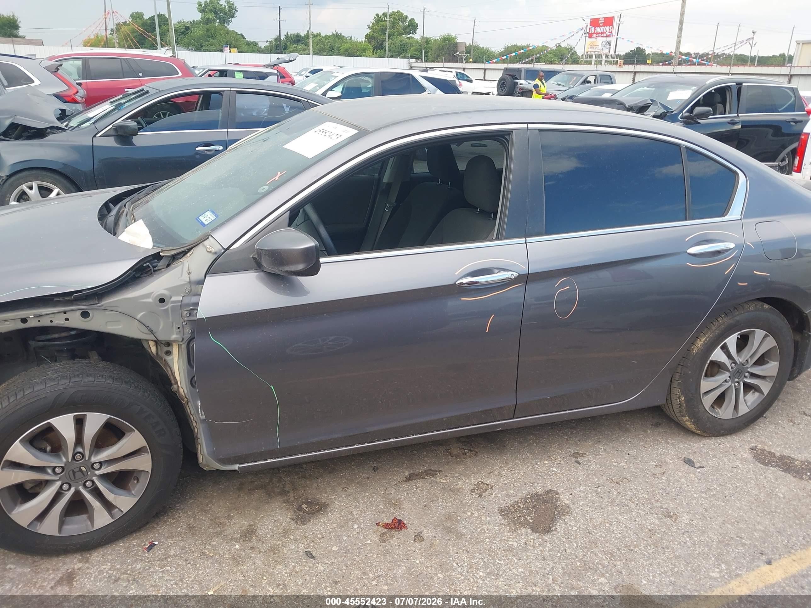 2013 Honda Accord Lx Серый vin: 1HGCR2F3XDA093630