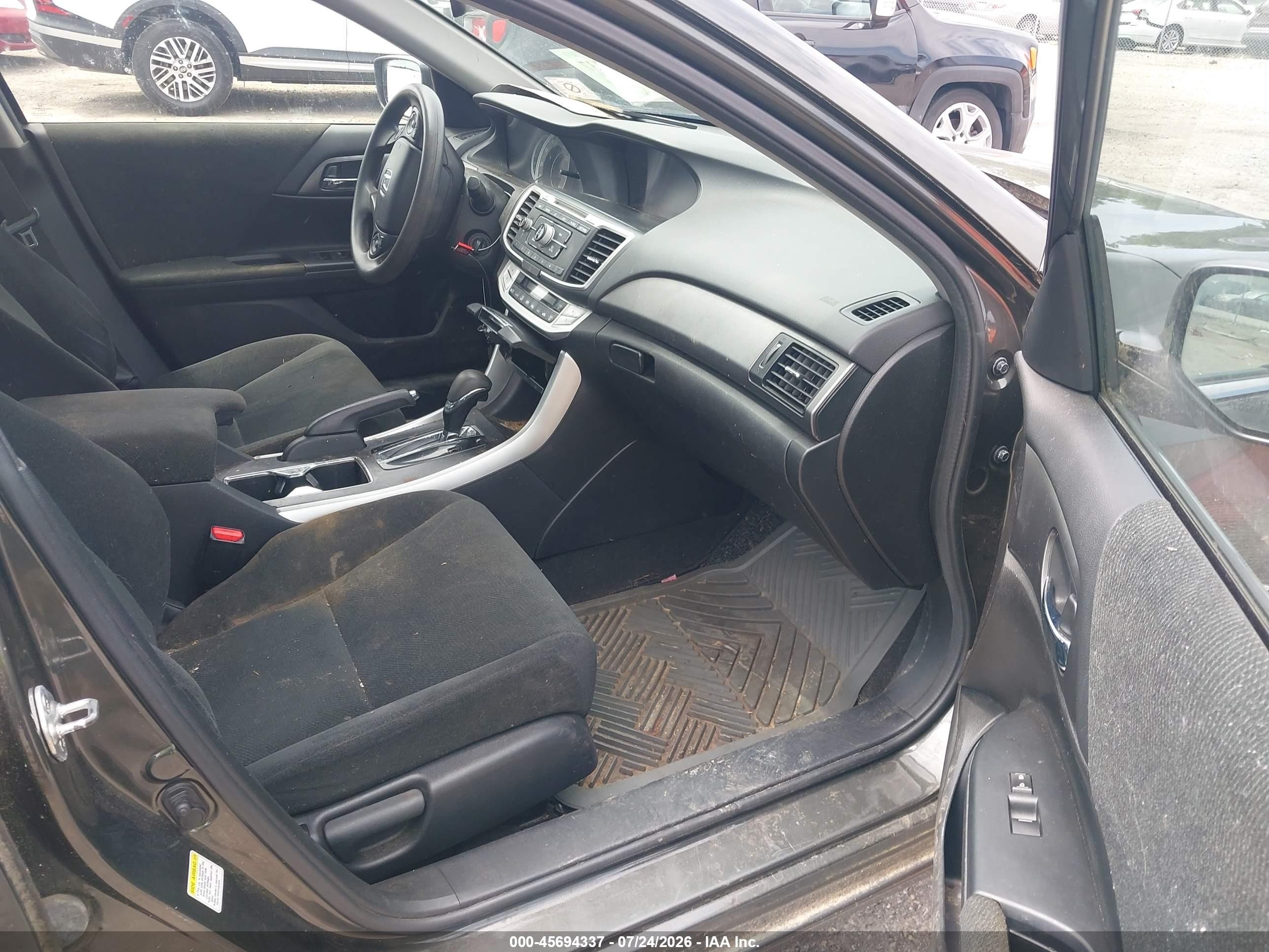 2013 Honda Accord Lx Black vin: 1HGCR2F3XDA153194