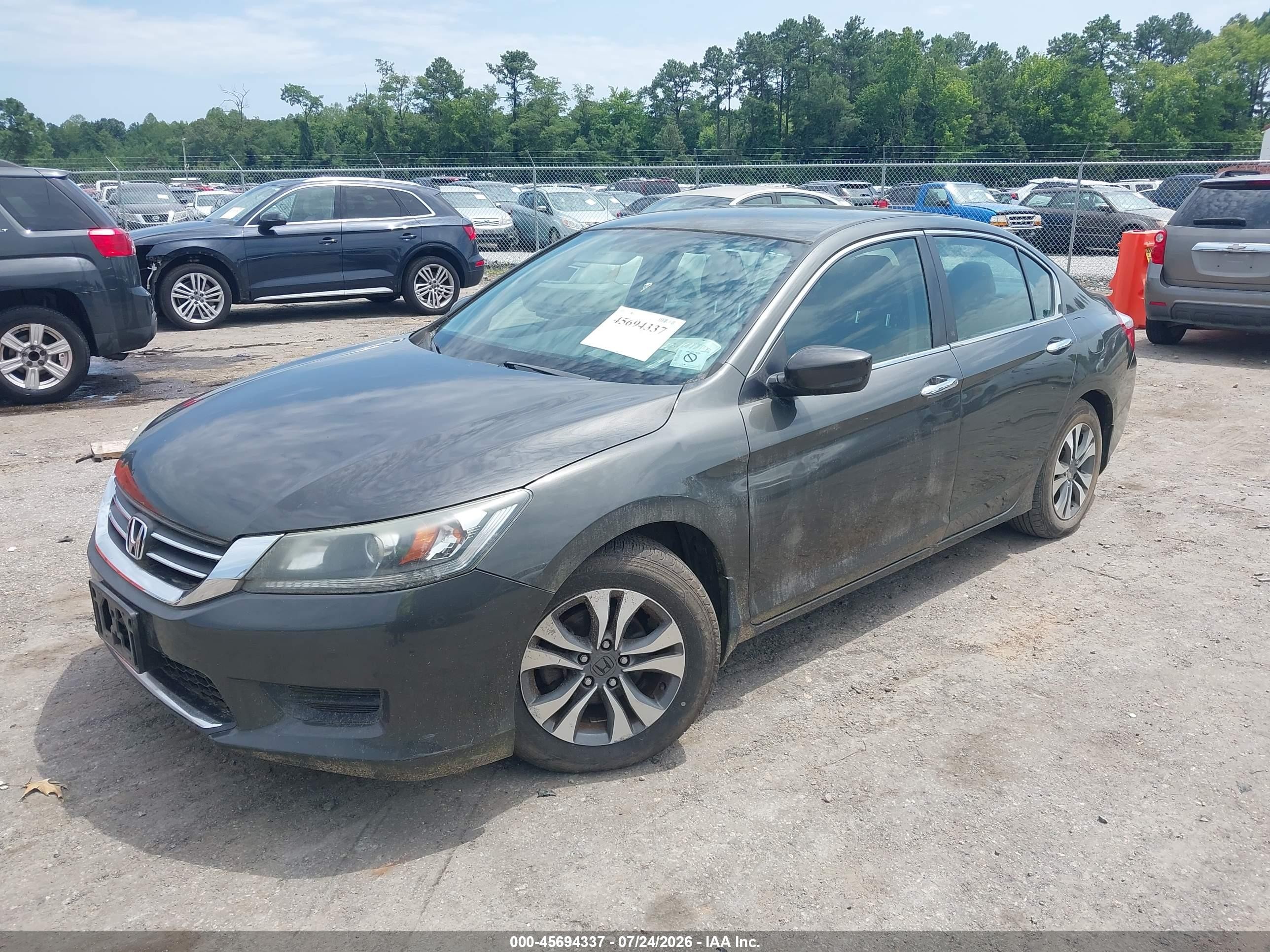2013 Honda Accord Lx Black vin: 1HGCR2F3XDA153194