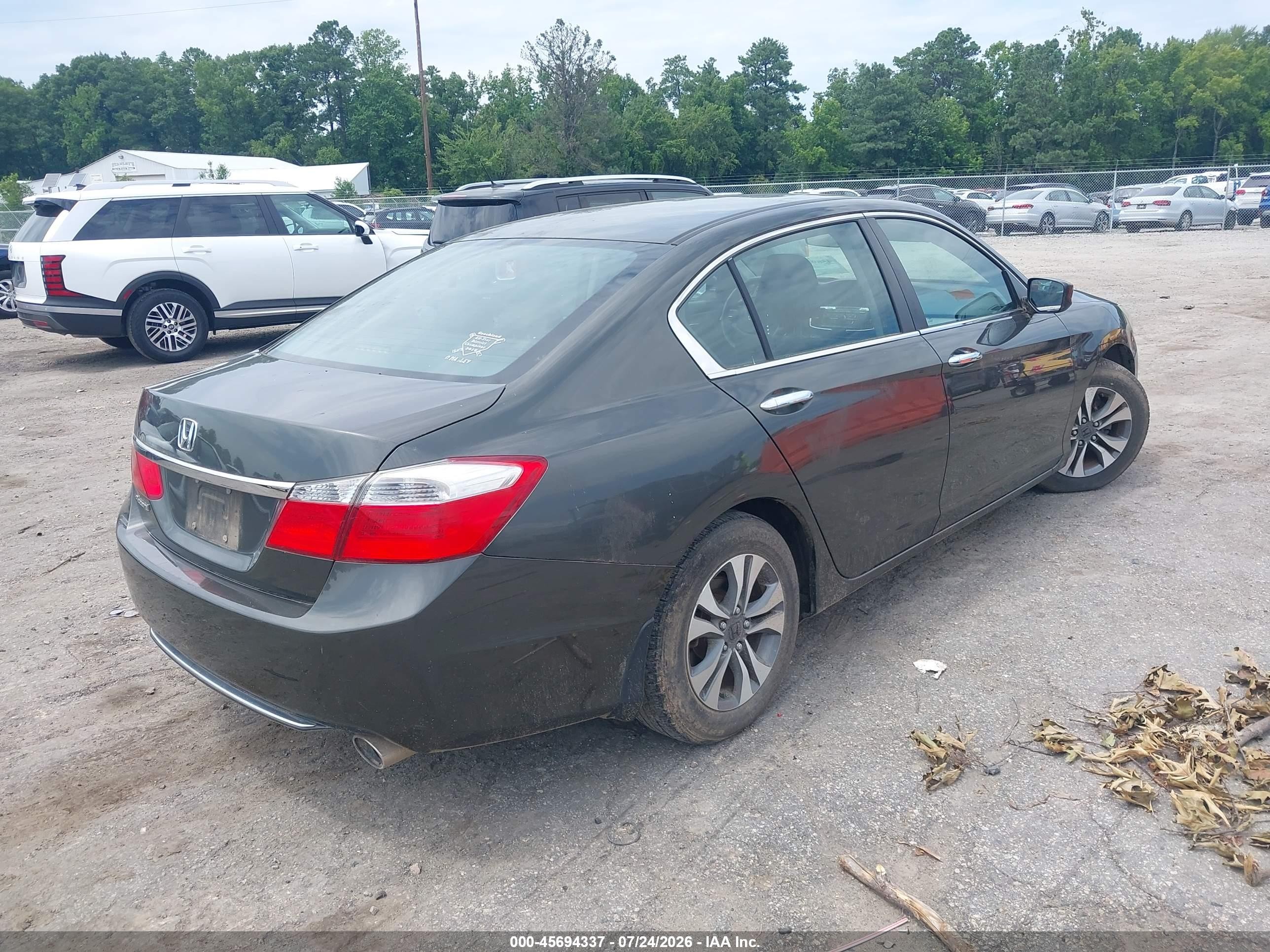 2013 Honda Accord Lx Black vin: 1HGCR2F3XDA153194