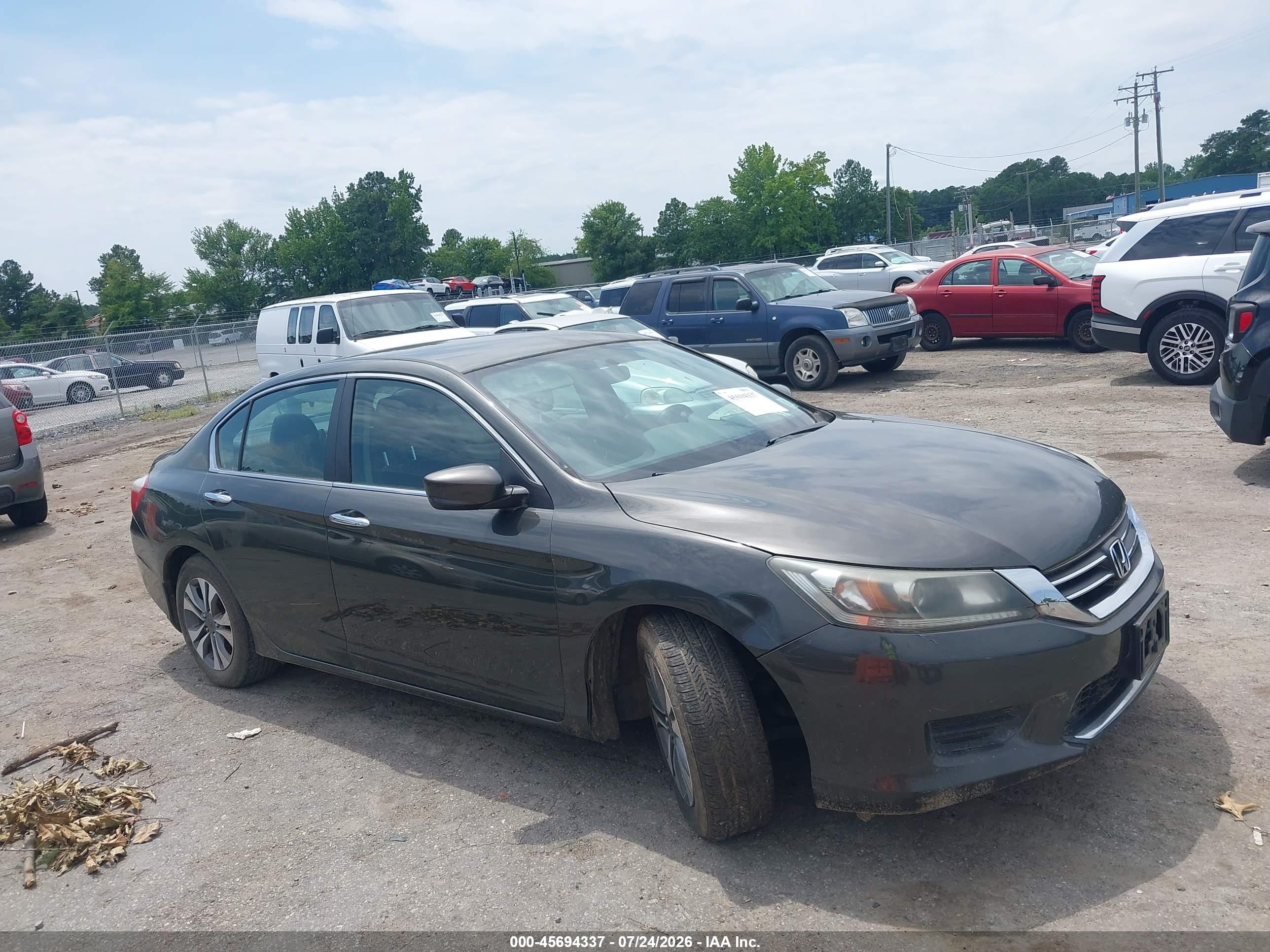 2013 Honda Accord Lx Black vin: 1HGCR2F3XDA153194