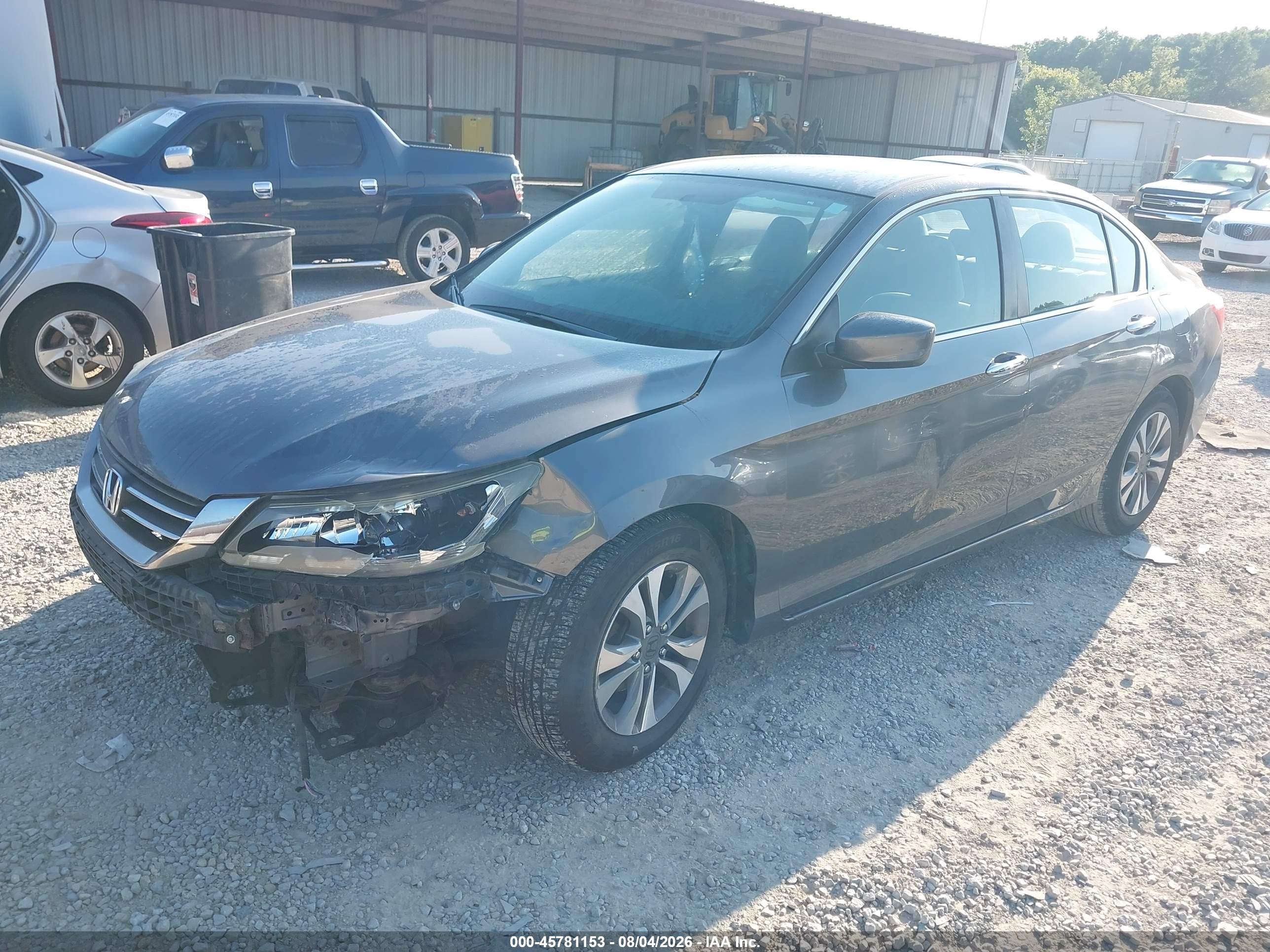 2013 Honda Accord Lx Gray vin: 1HGCR2F3XDA153583