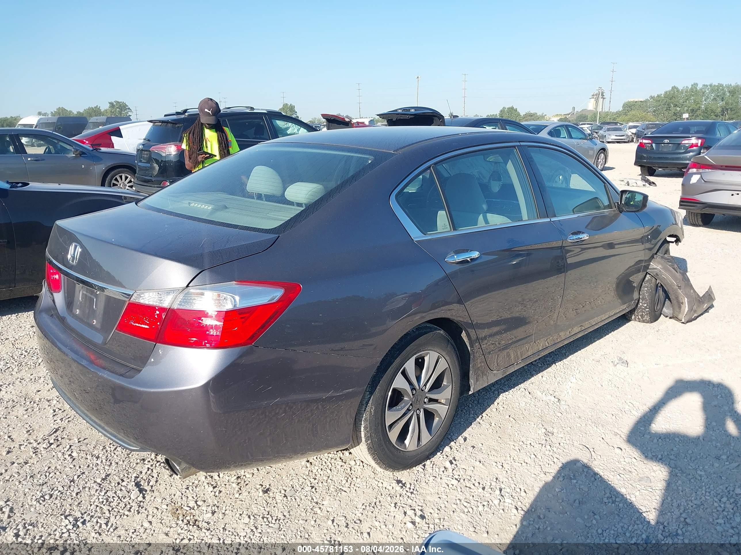 2013 Honda Accord Lx Gray vin: 1HGCR2F3XDA153583