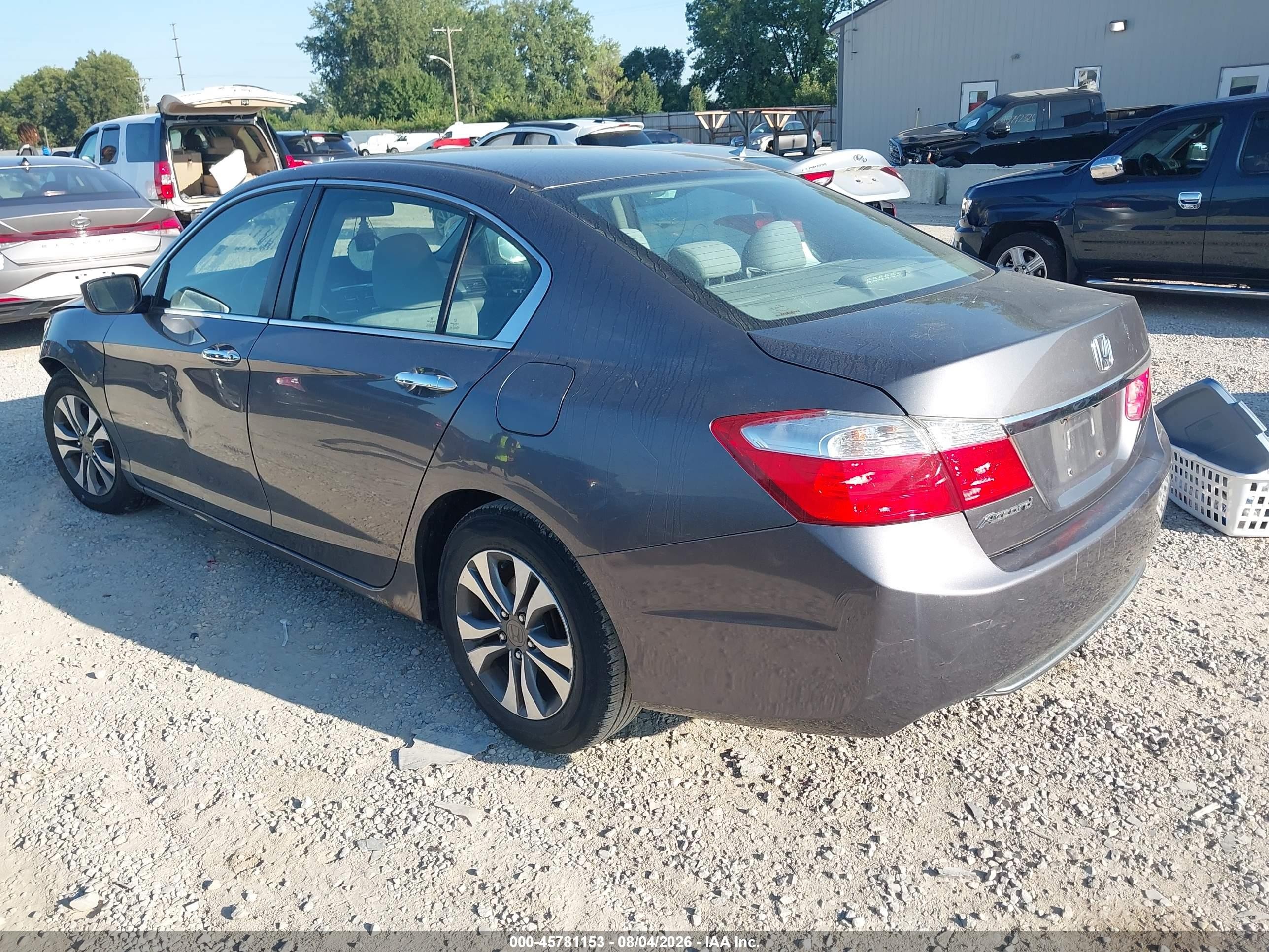 2013 Honda Accord Lx Gray vin: 1HGCR2F3XDA153583