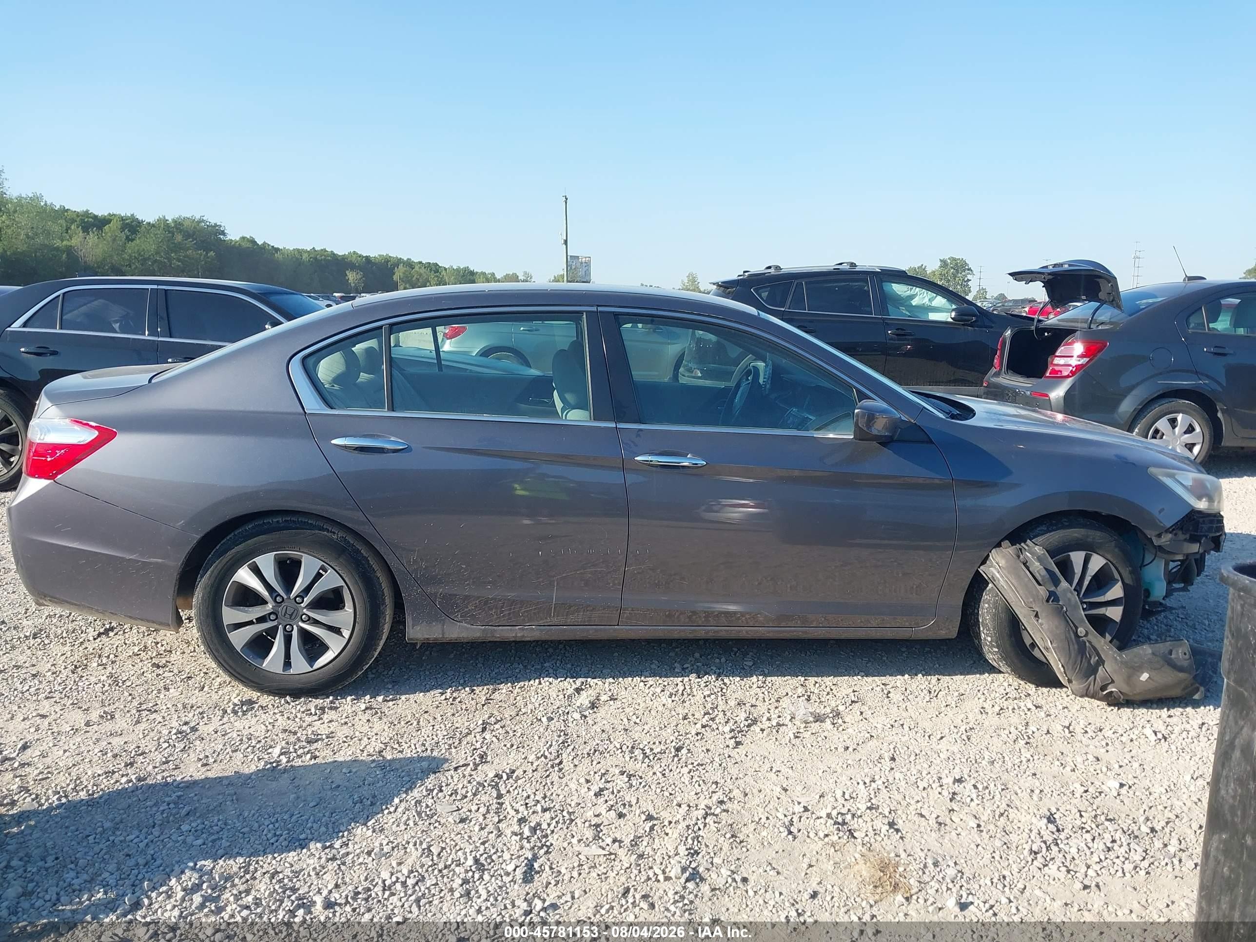 2013 Honda Accord Lx Gray vin: 1HGCR2F3XDA153583