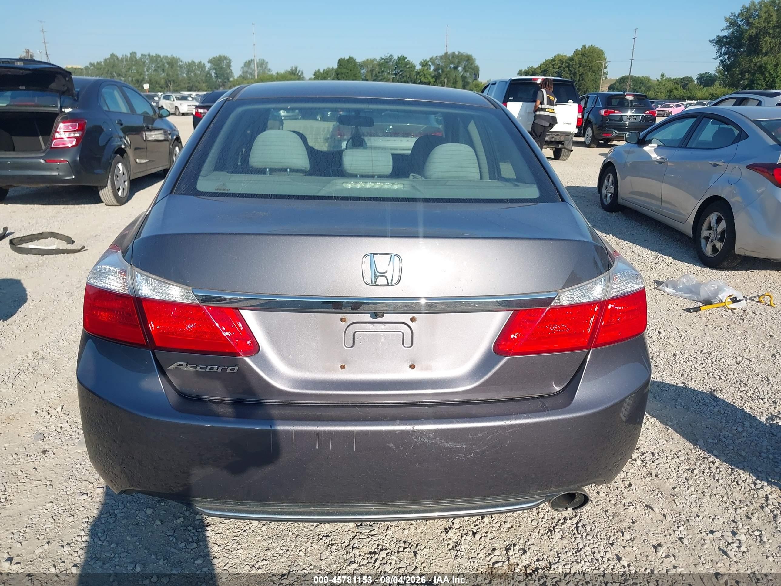 2013 Honda Accord Lx Gray vin: 1HGCR2F3XDA153583