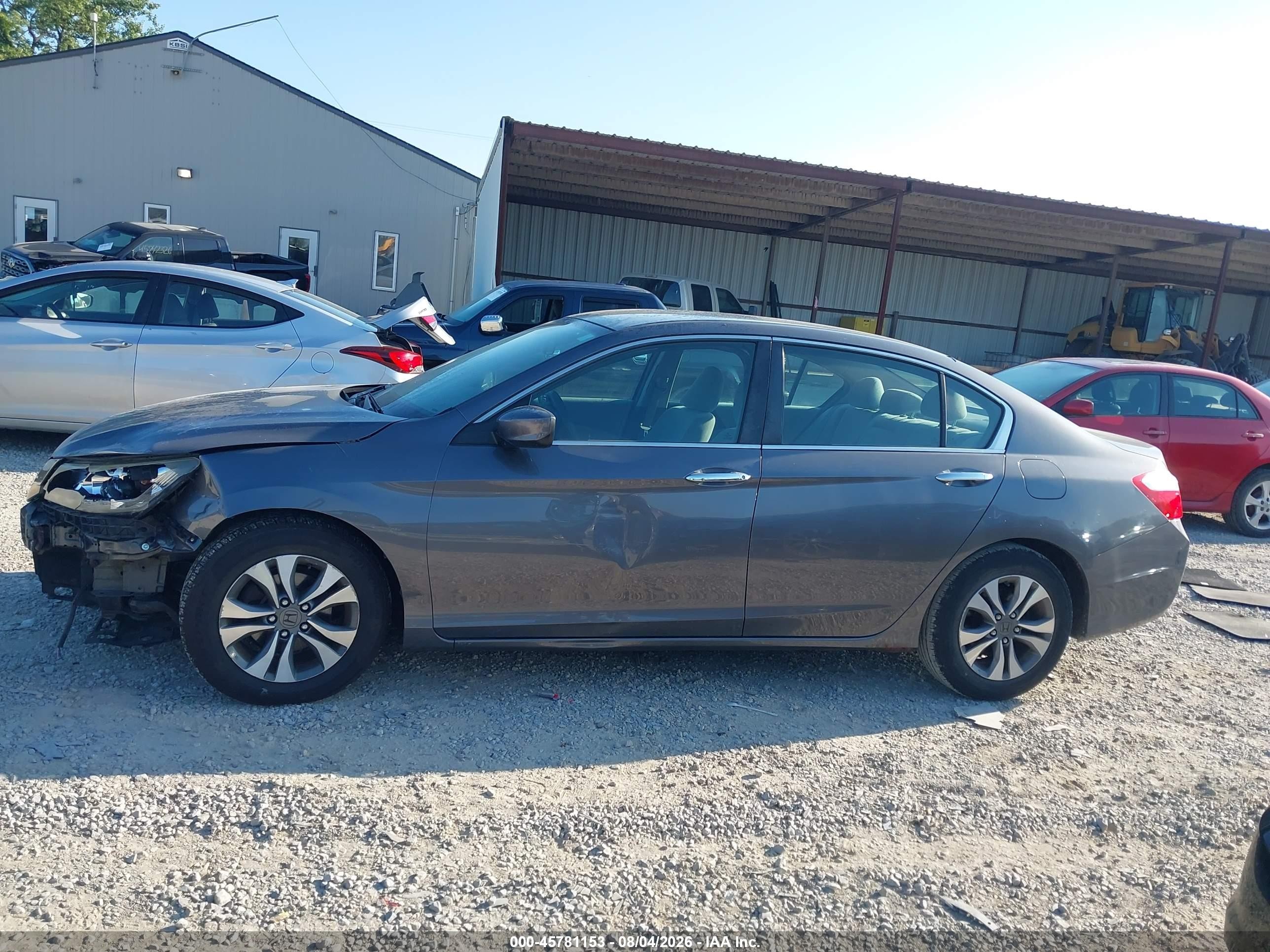 2013 Honda Accord Lx Gray vin: 1HGCR2F3XDA153583