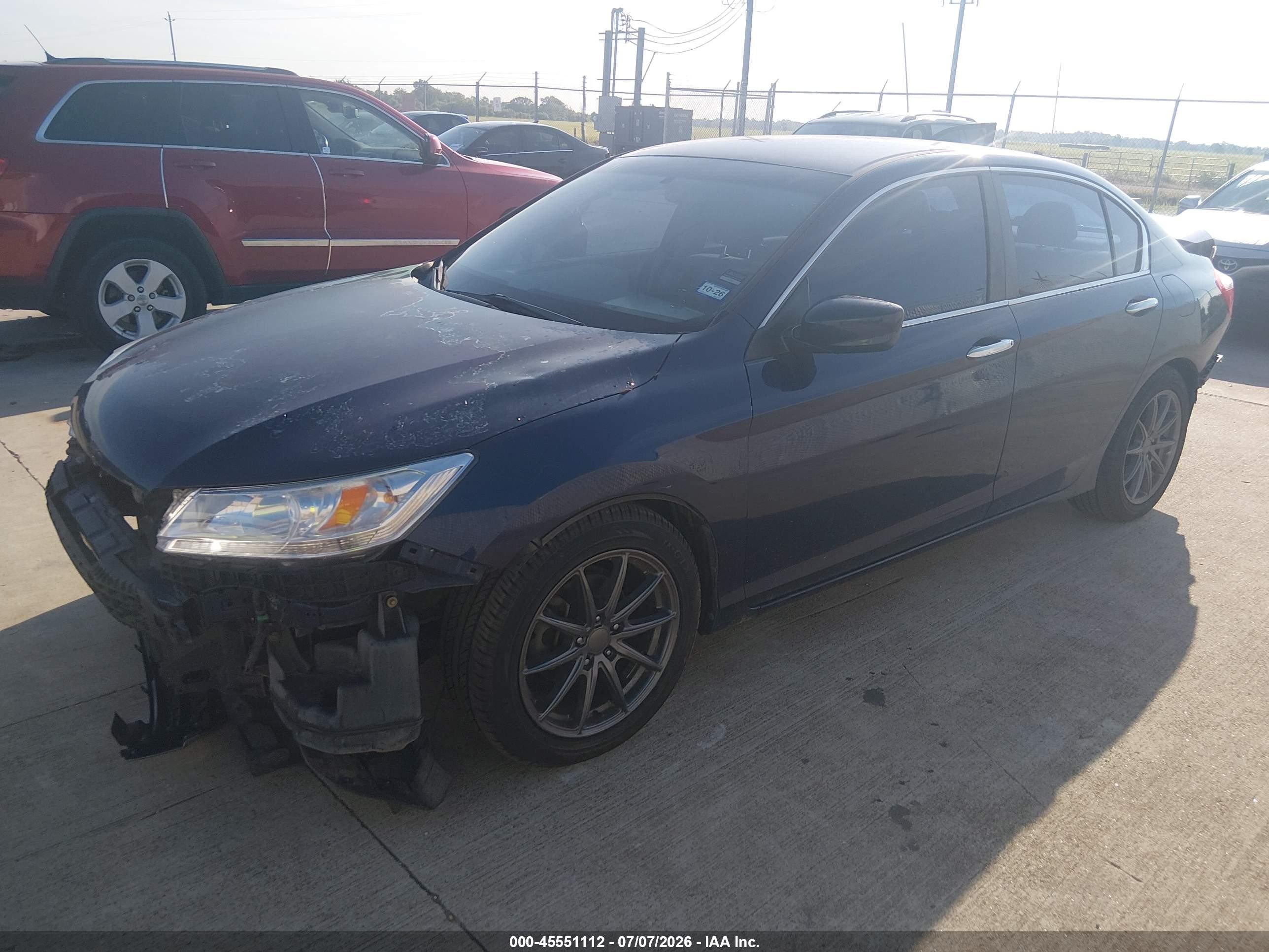 2013 Honda Accord Lx Синий vin: 1HGCR2F3XDA157374