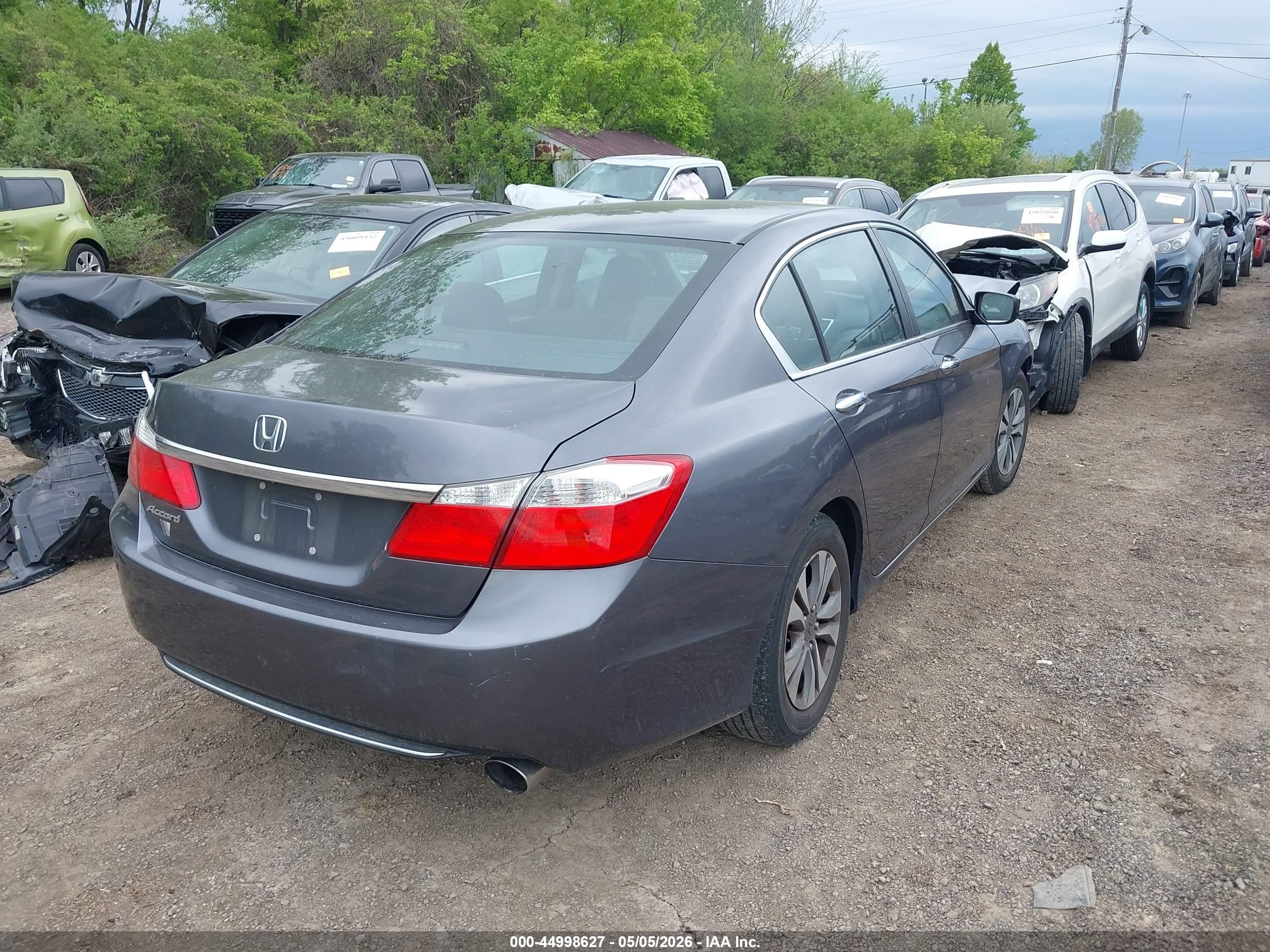 2013 Honda Accord Lx Gray vin: 1HGCR2F3XDA178855
