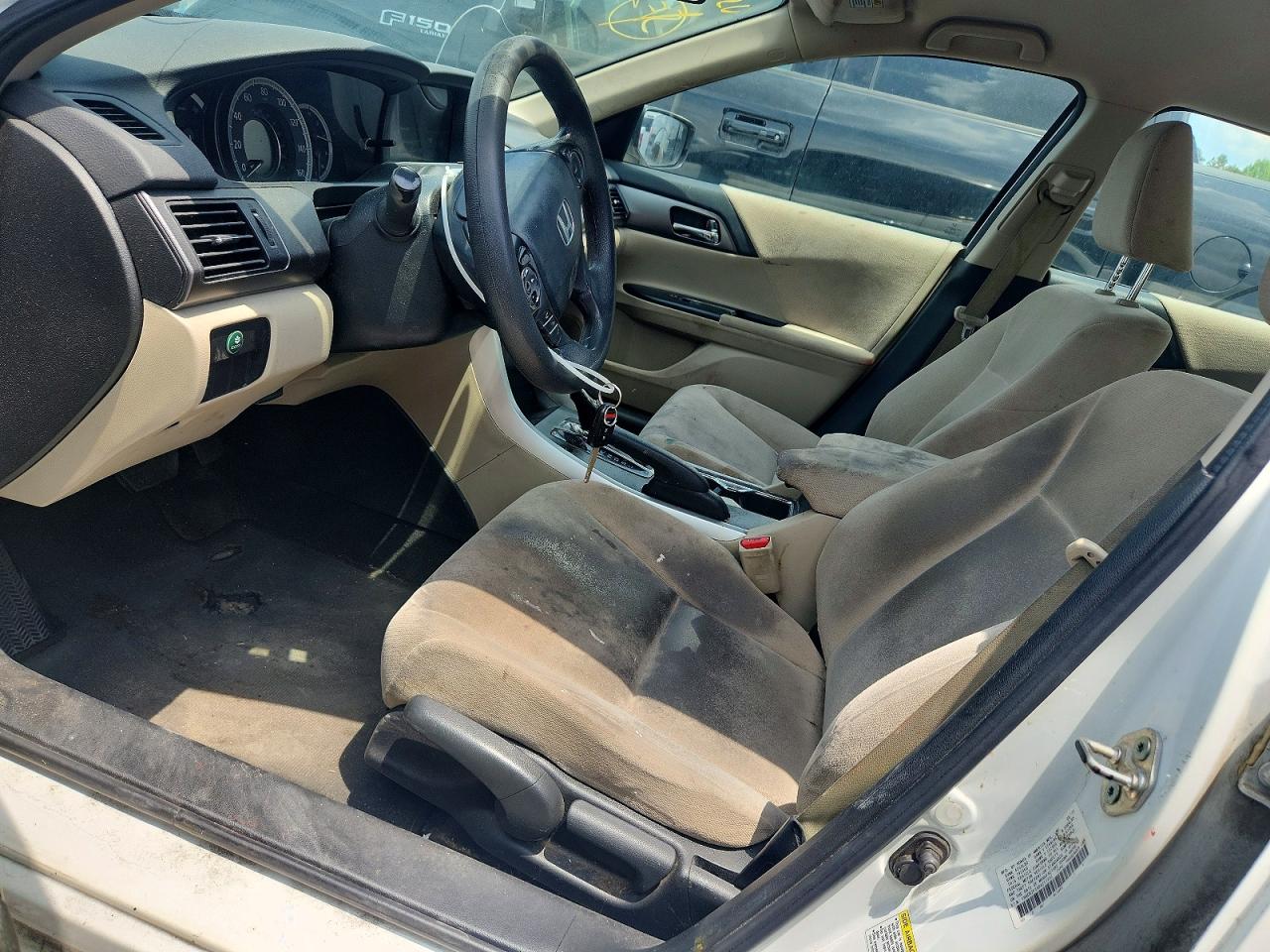 2013 Honda Accord Lx White vin: 1HGCR2F3XDA217332