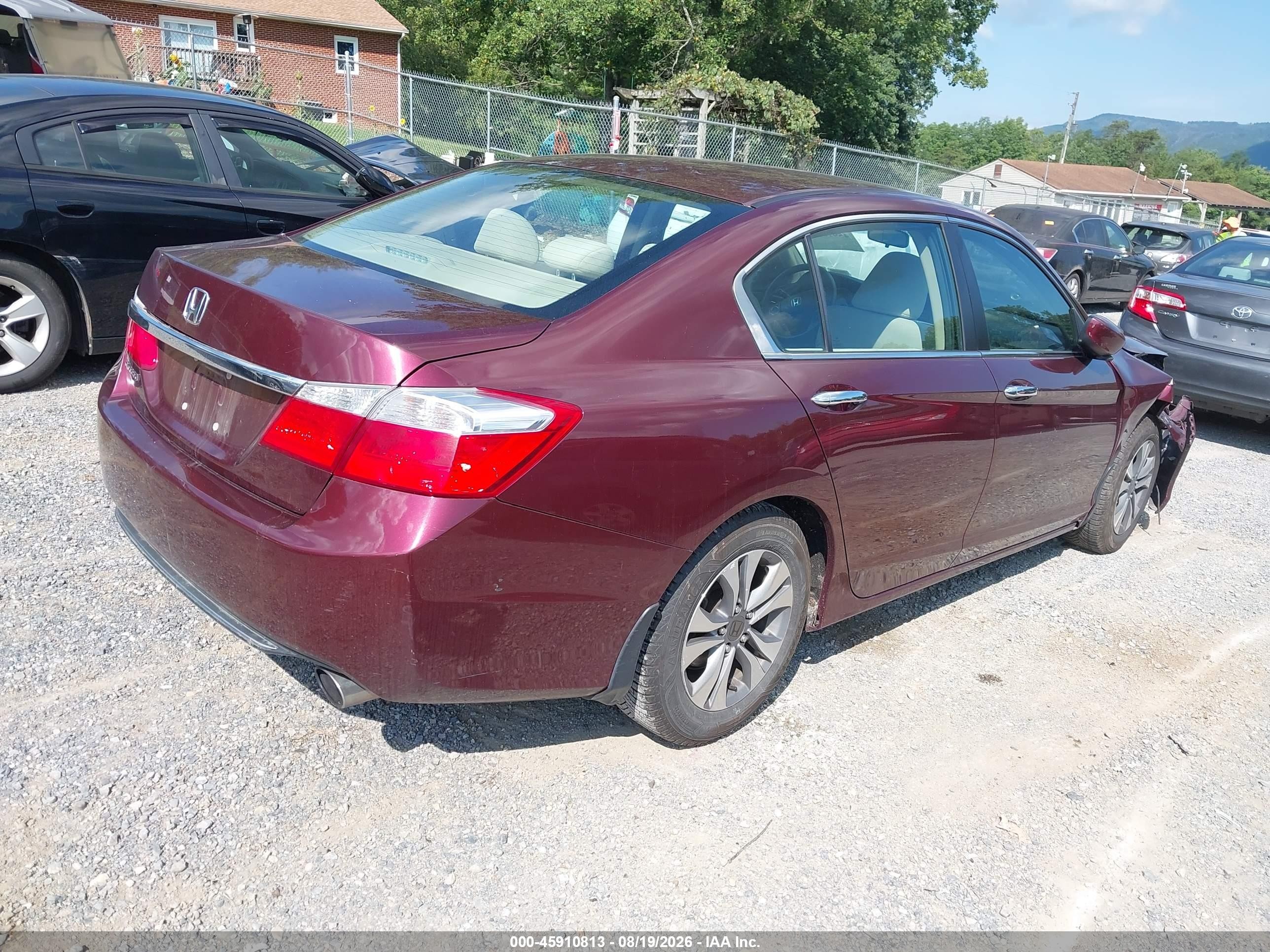 2013 Honda Accord Lx Red vin: 1HGCR2F3XDA241646