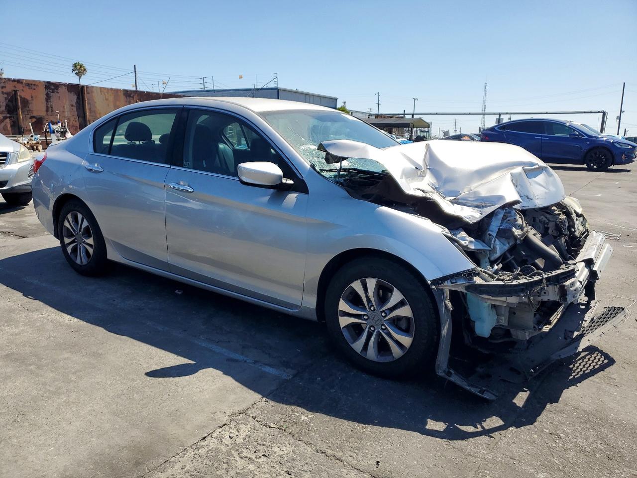 2014 Honda Accord Lx Silver vin: 1HGCR2F3XEA009789