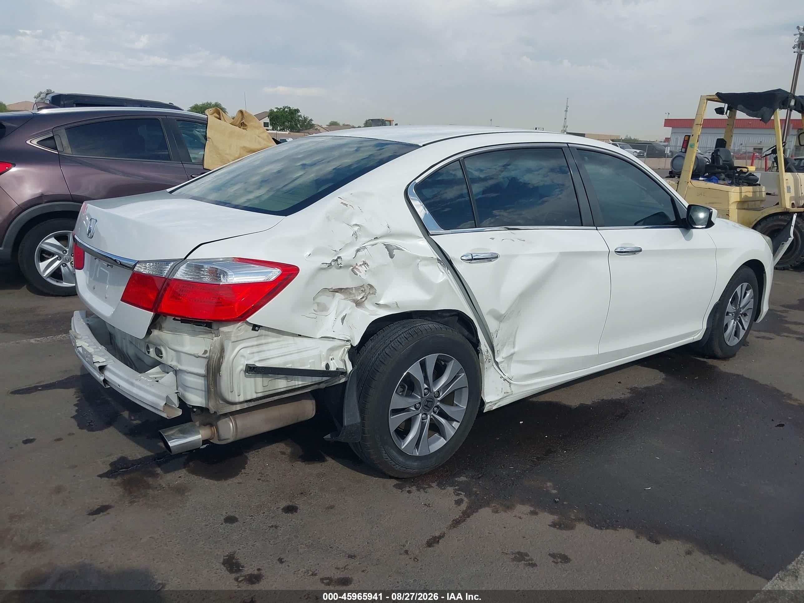 2014 Honda Accord Lx Белый vin: 1HGCR2F3XEA023031