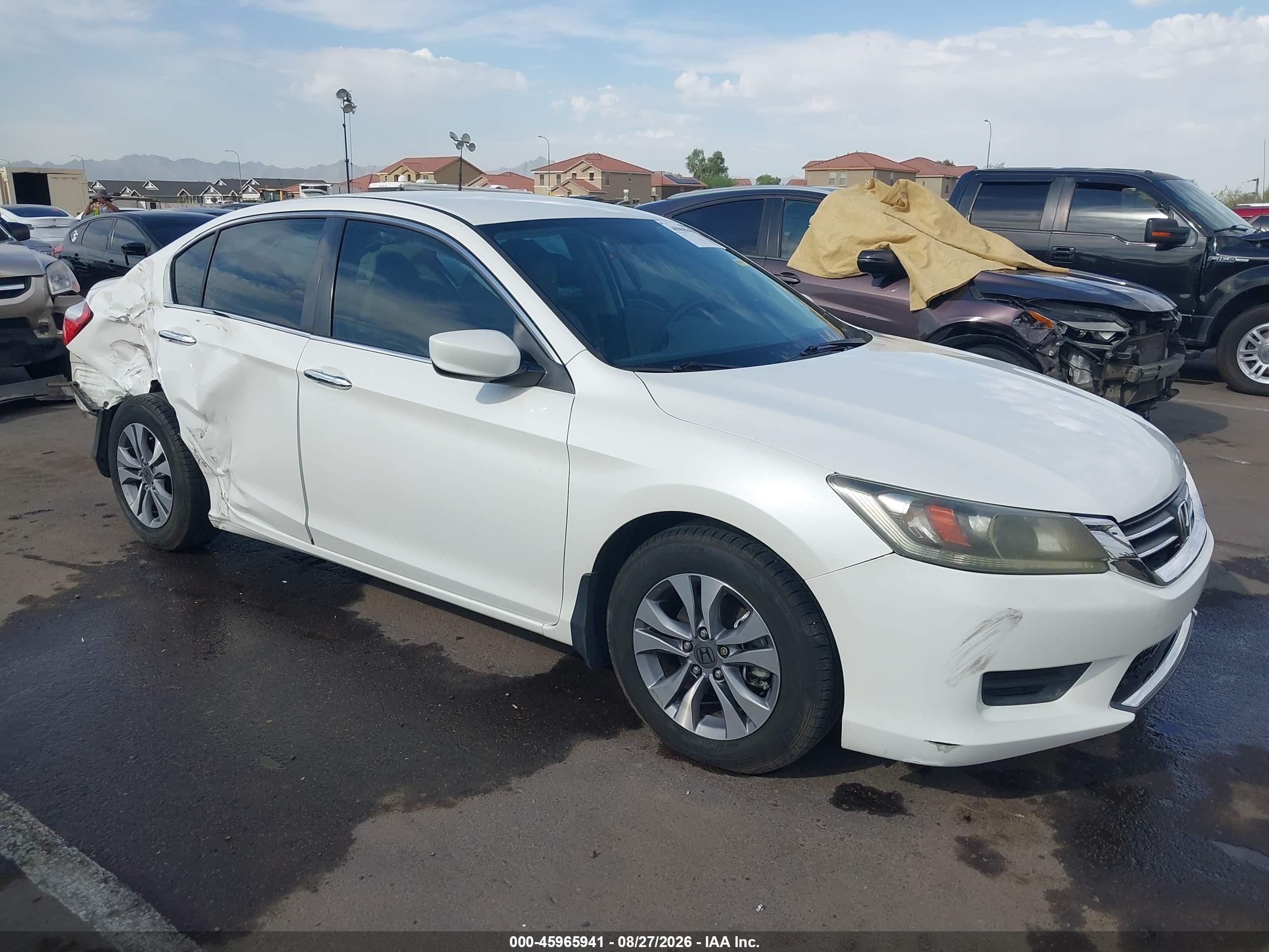 2014 Honda Accord Lx Белый vin: 1HGCR2F3XEA023031