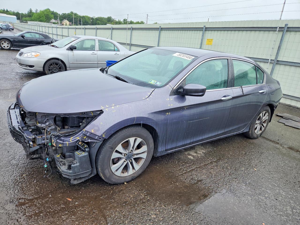 2014 Honda Accord Lx Gray vin: 1HGCR2F3XEA048009