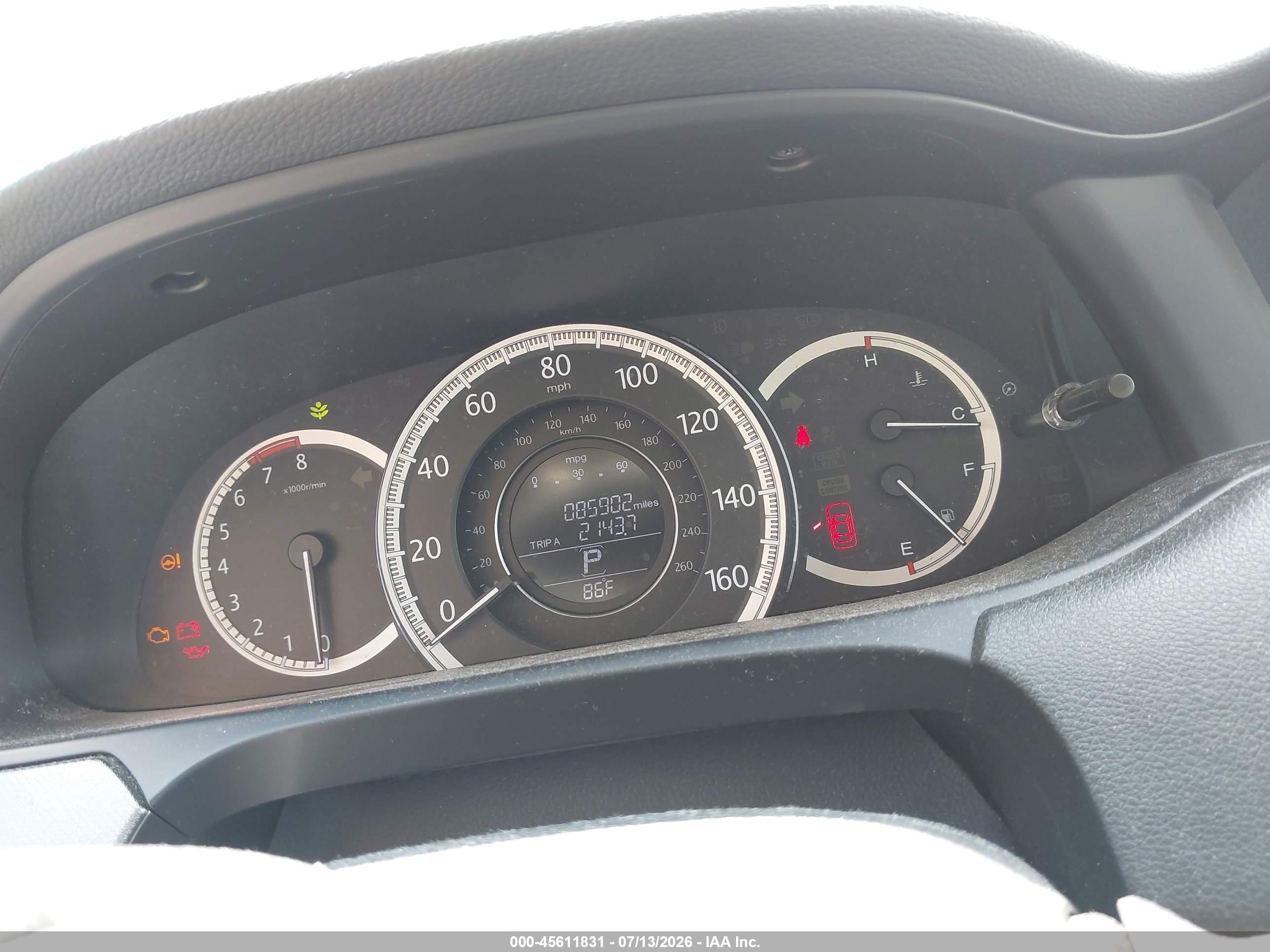 2014 Honda Accord Lx White vin: 1HGCR2F3XEA065649