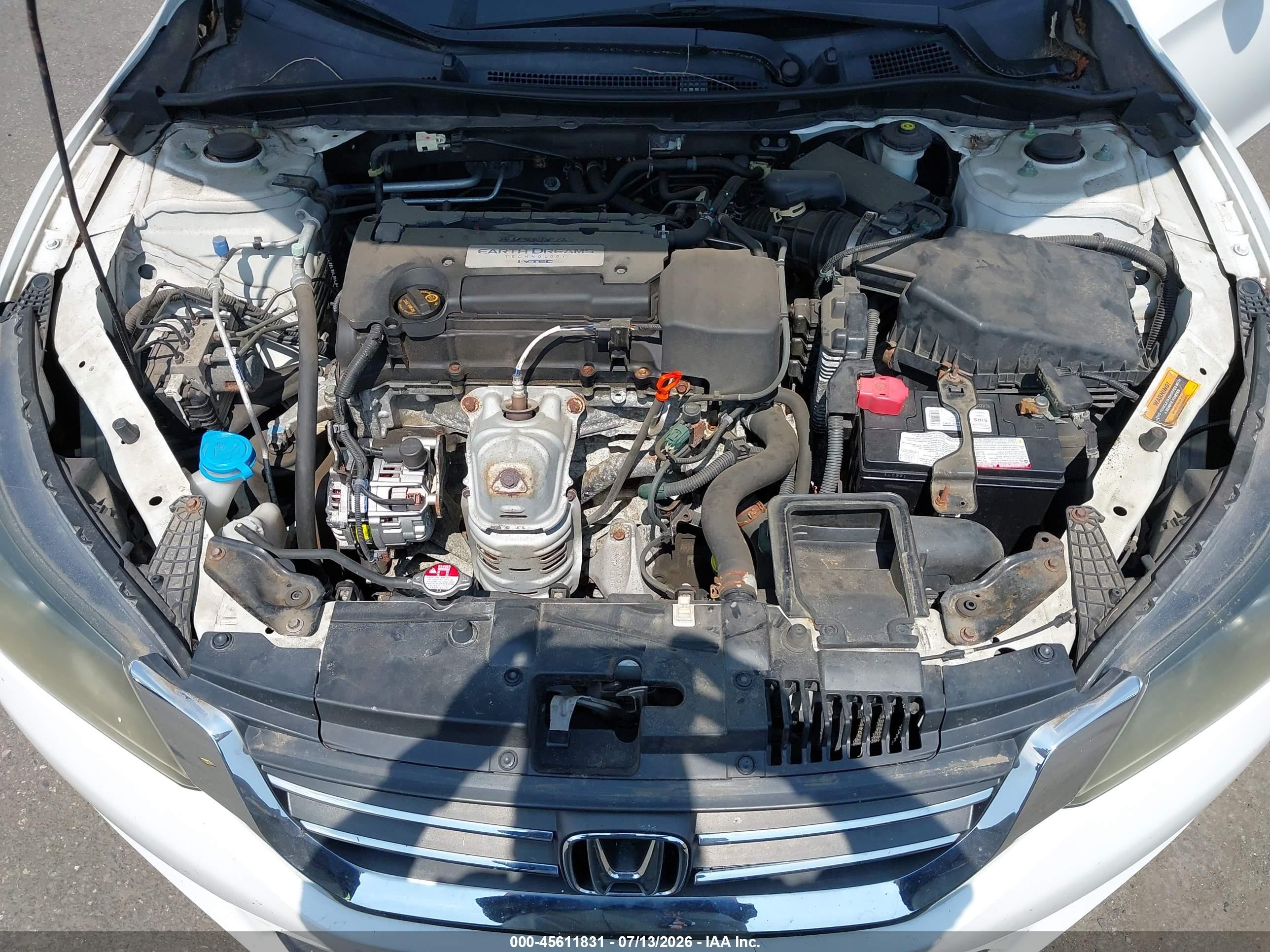 2014 Honda Accord Lx White vin: 1HGCR2F3XEA065649