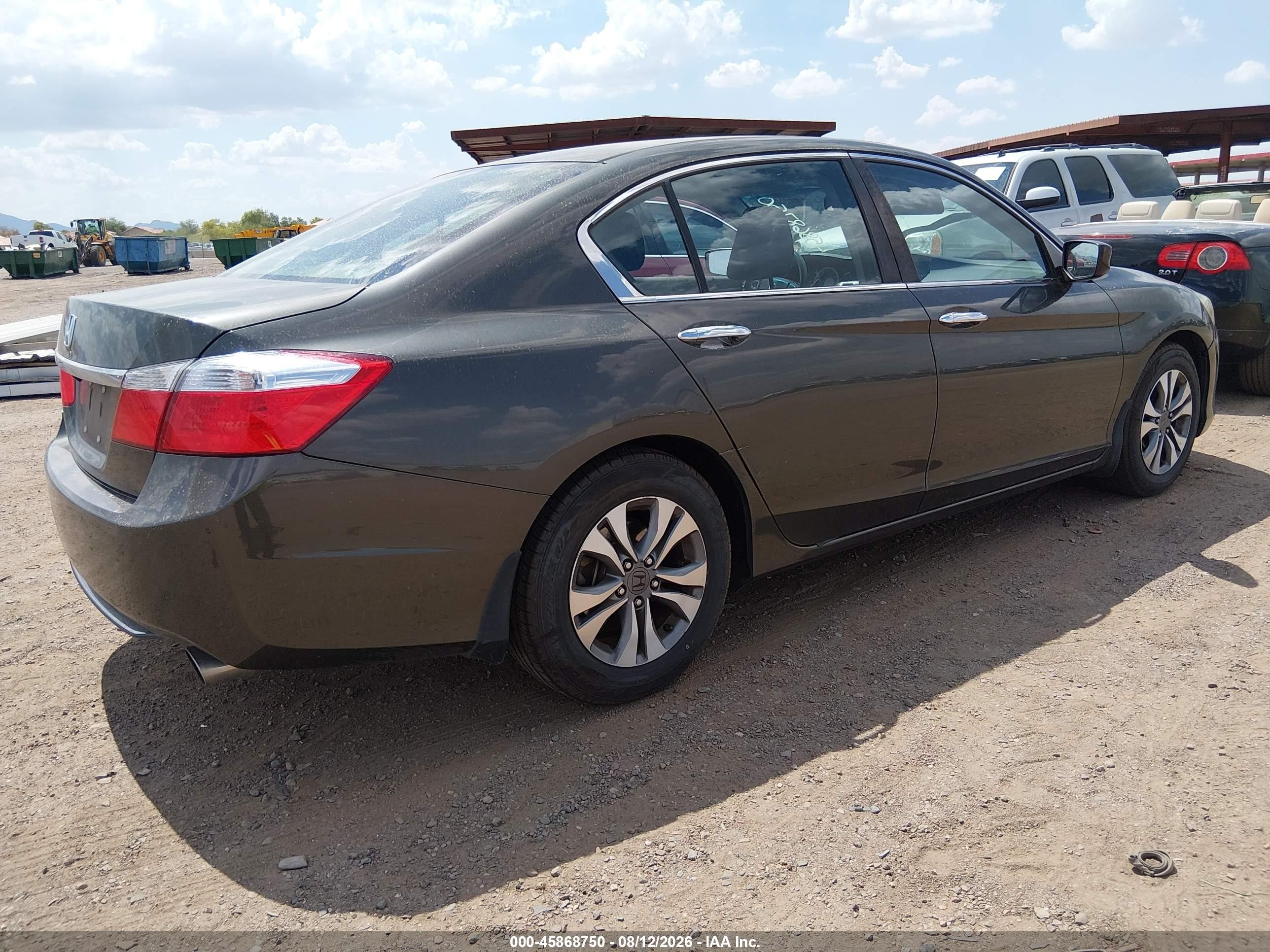2014 Honda Accord Lx Gray vin: 1HGCR2F3XEA069409