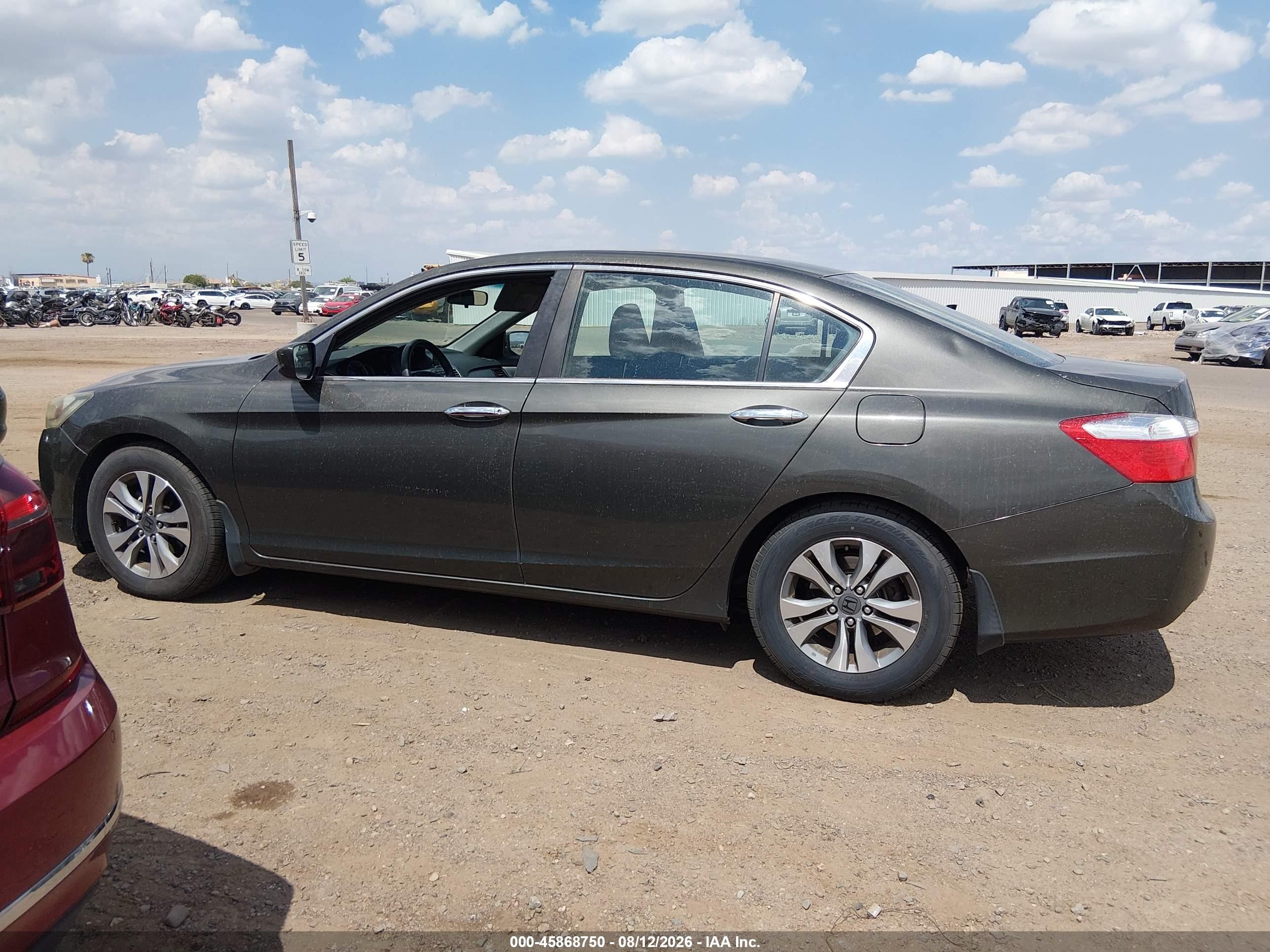 2014 Honda Accord Lx Gray vin: 1HGCR2F3XEA069409