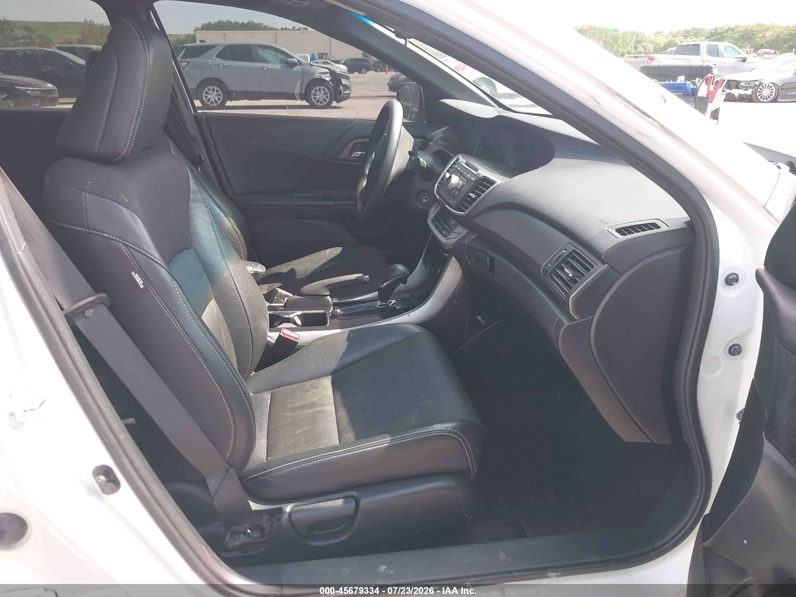 2014 Honda Accord Lx White vin: 1HGCR2F3XEA097775