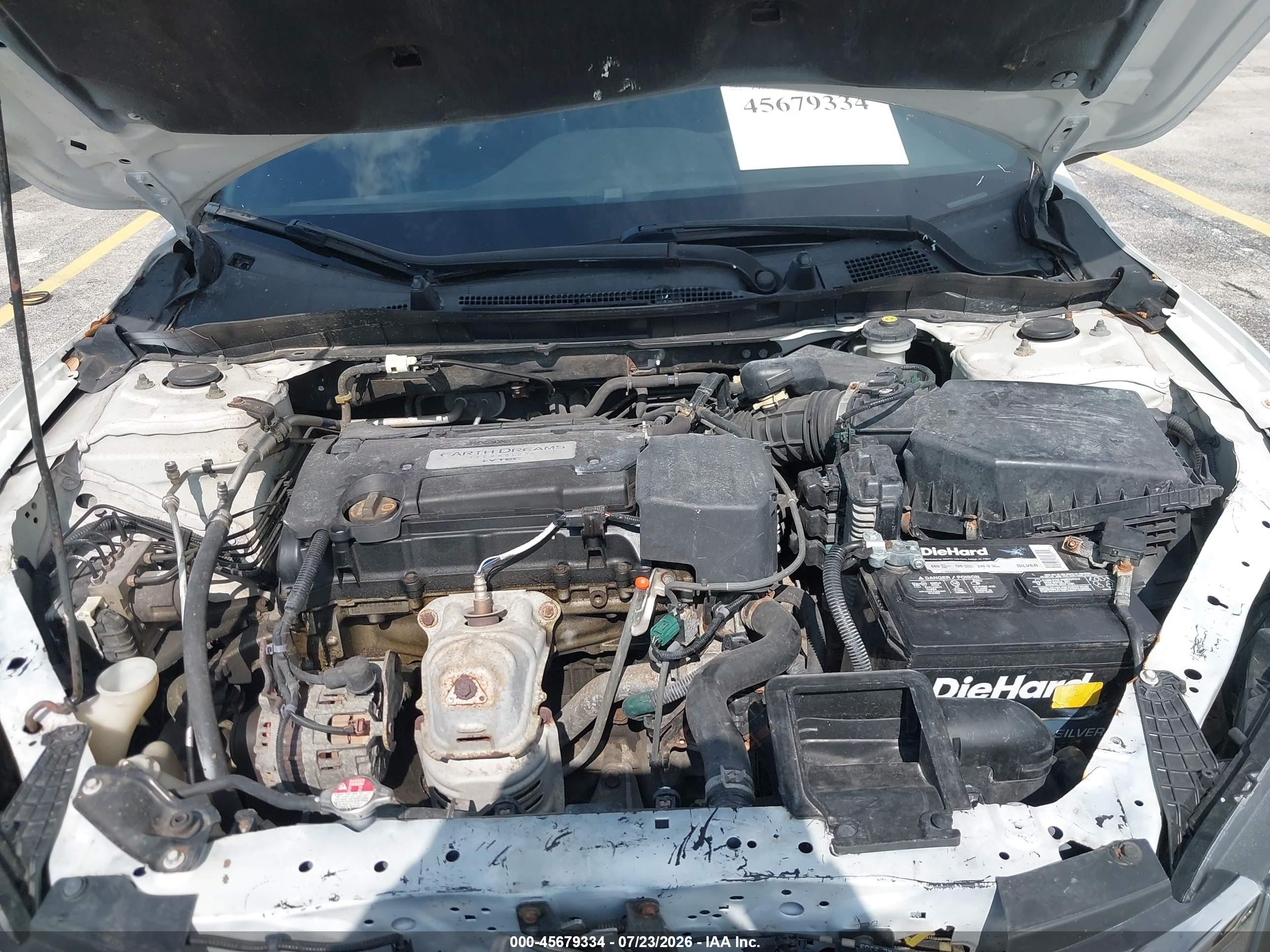 2014 Honda Accord Lx White vin: 1HGCR2F3XEA097775