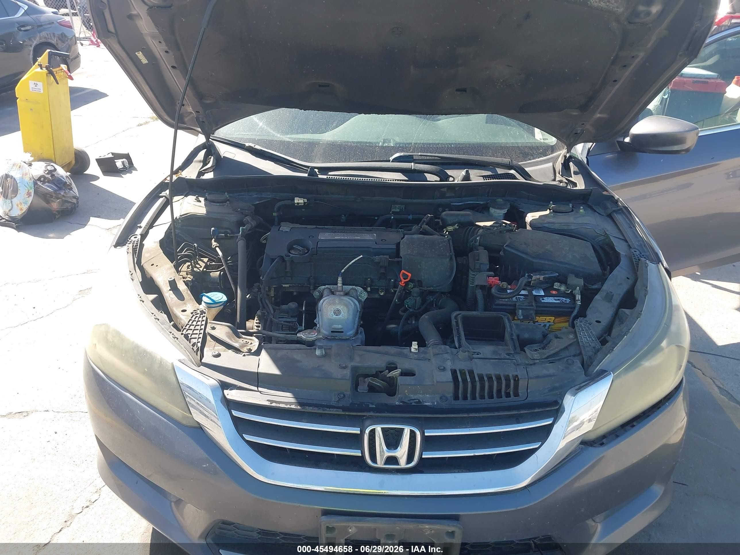 2014 Honda Accord Lx Gray vin: 1HGCR2F3XEA122447