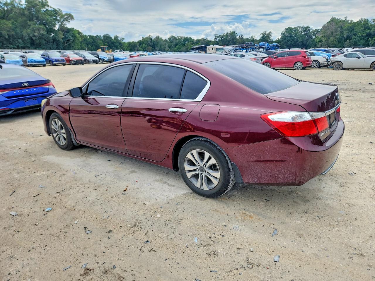 2014 Honda Accord Lx Maroon vin: 1HGCR2F3XEA134825
