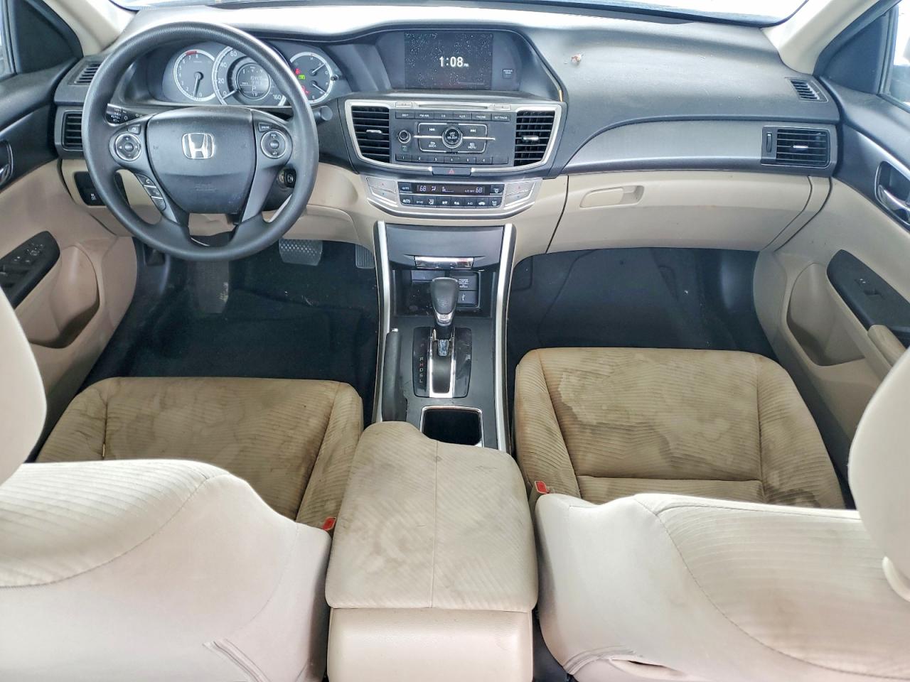 2014 Honda Accord 4d Lx Beige vin: 1HGCR2F3XEA139779