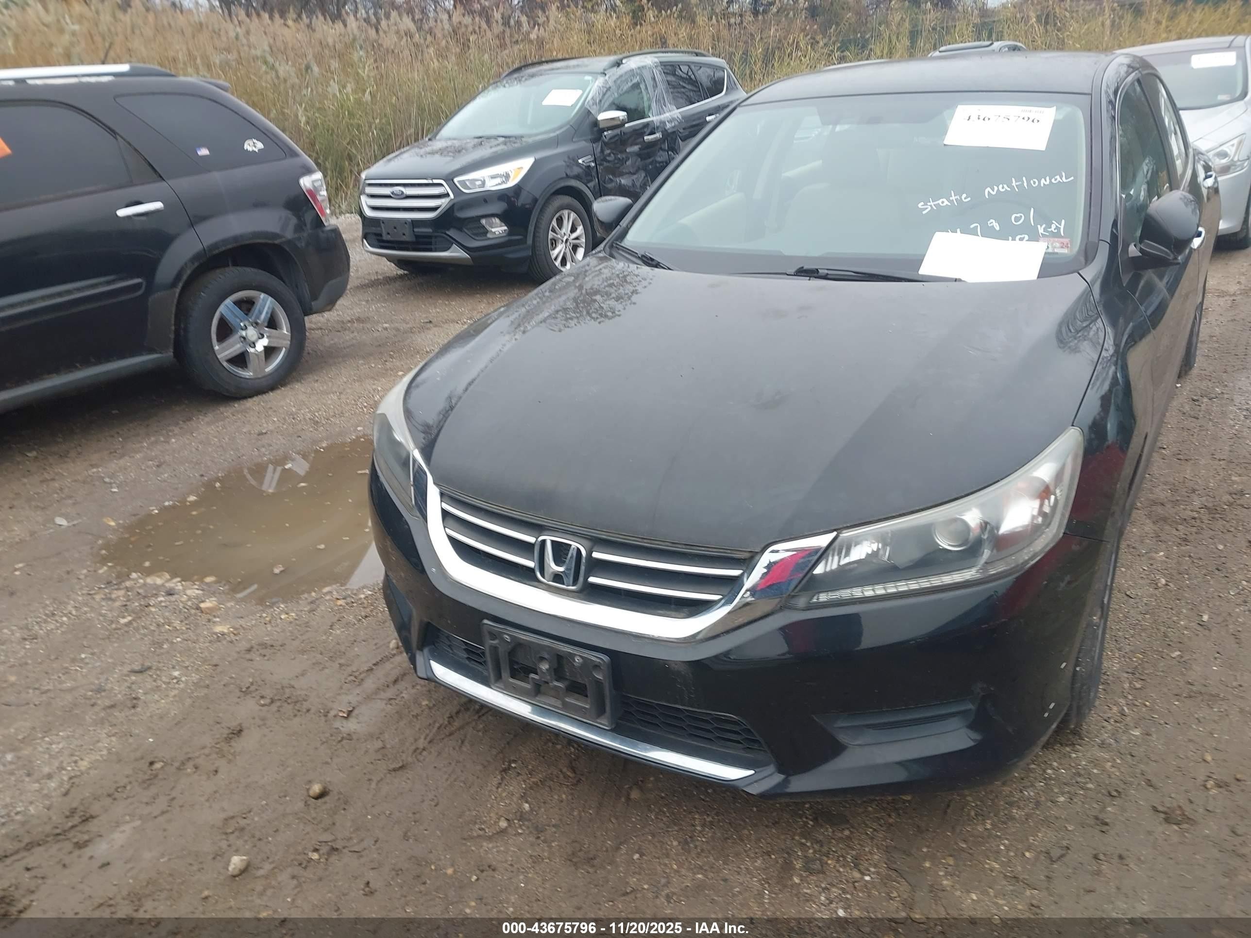 2014 Honda Accord Lx Black vin: 1HGCR2F3XEA147901