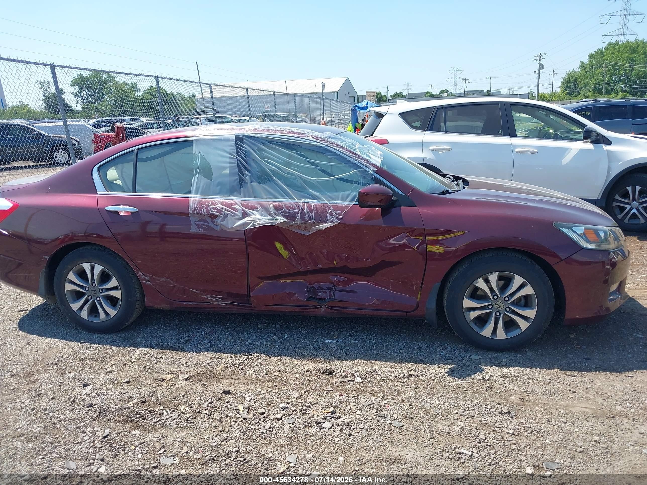 2014 Honda Accord Lx Burgundy vin: 1HGCR2F3XEA148448