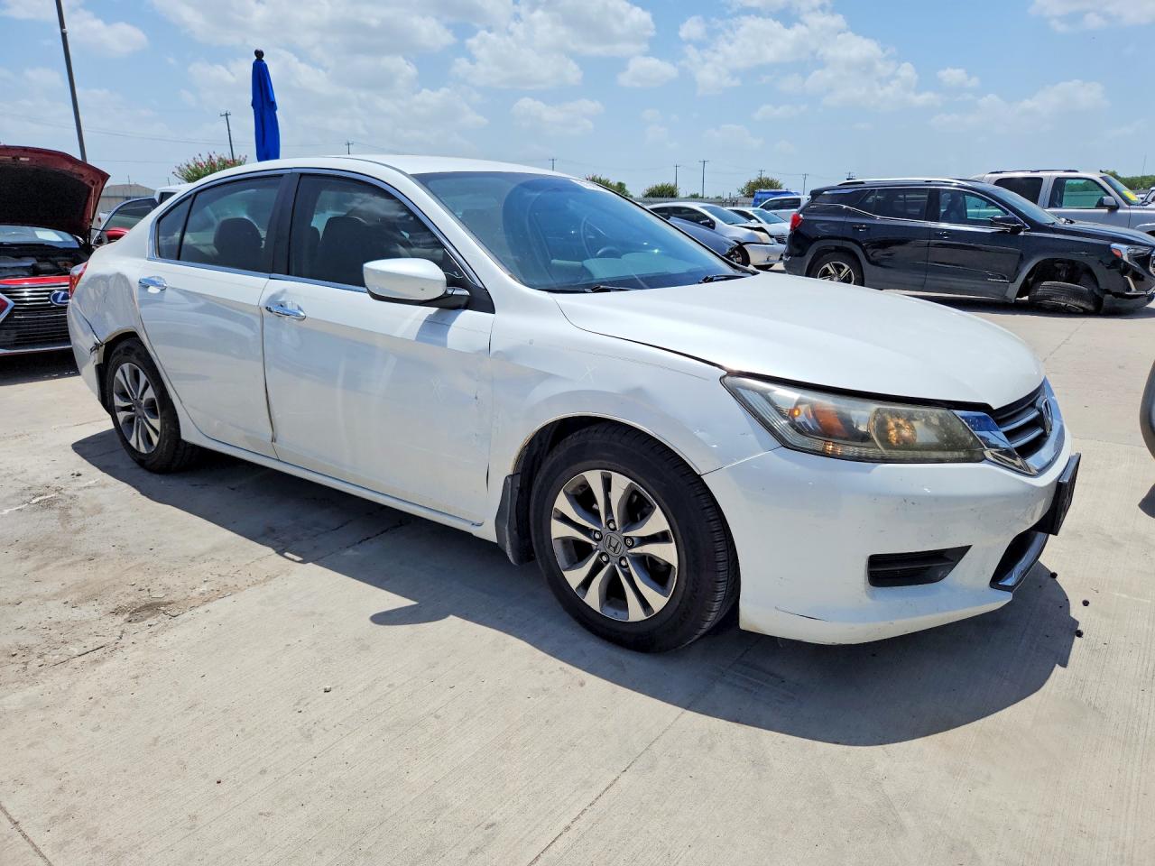 2014 Honda Accord Lx White vin: 1HGCR2F3XEA154931