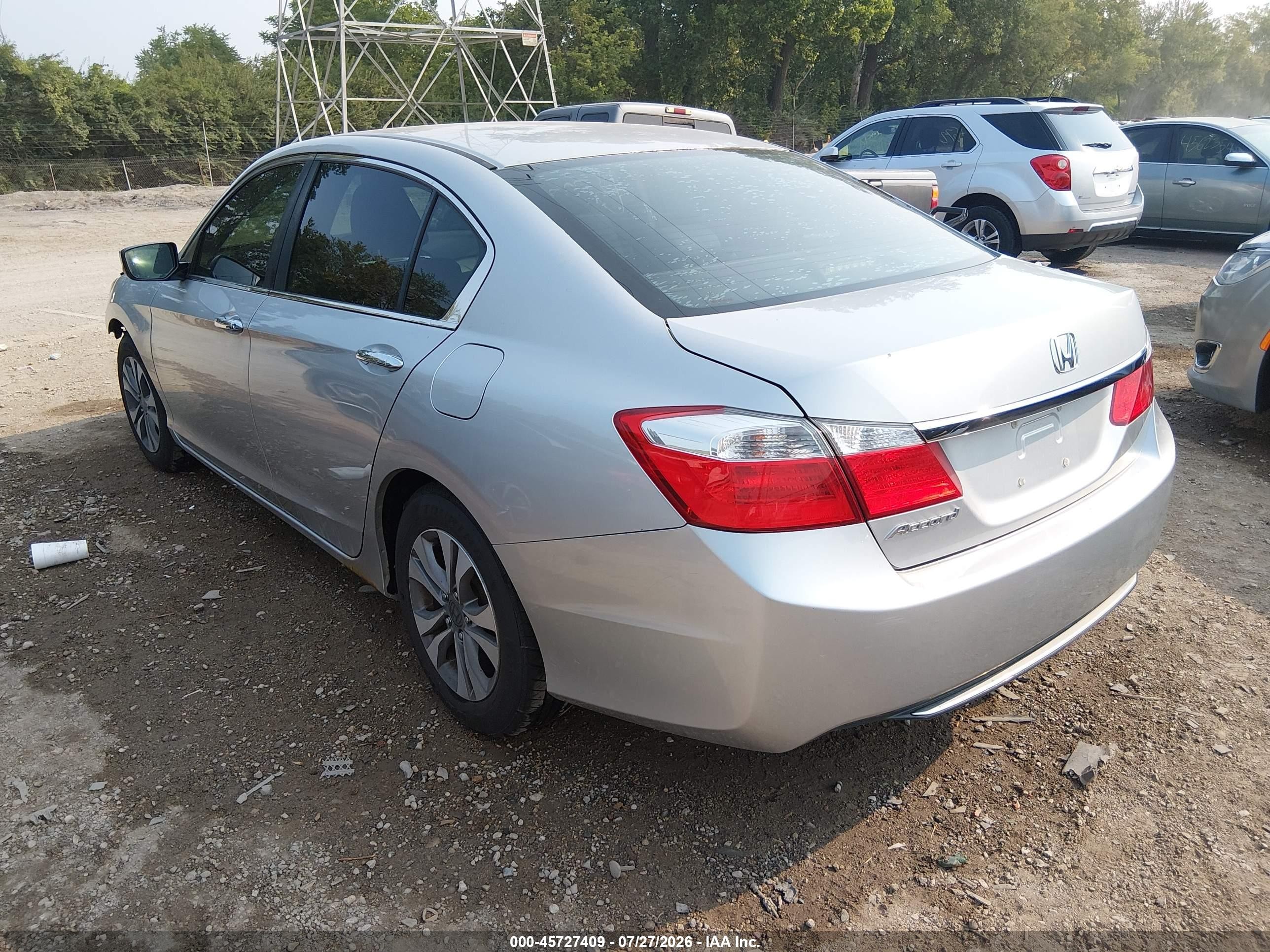 2014 Honda Accord Lx Silver vin: 1HGCR2F3XEA178498