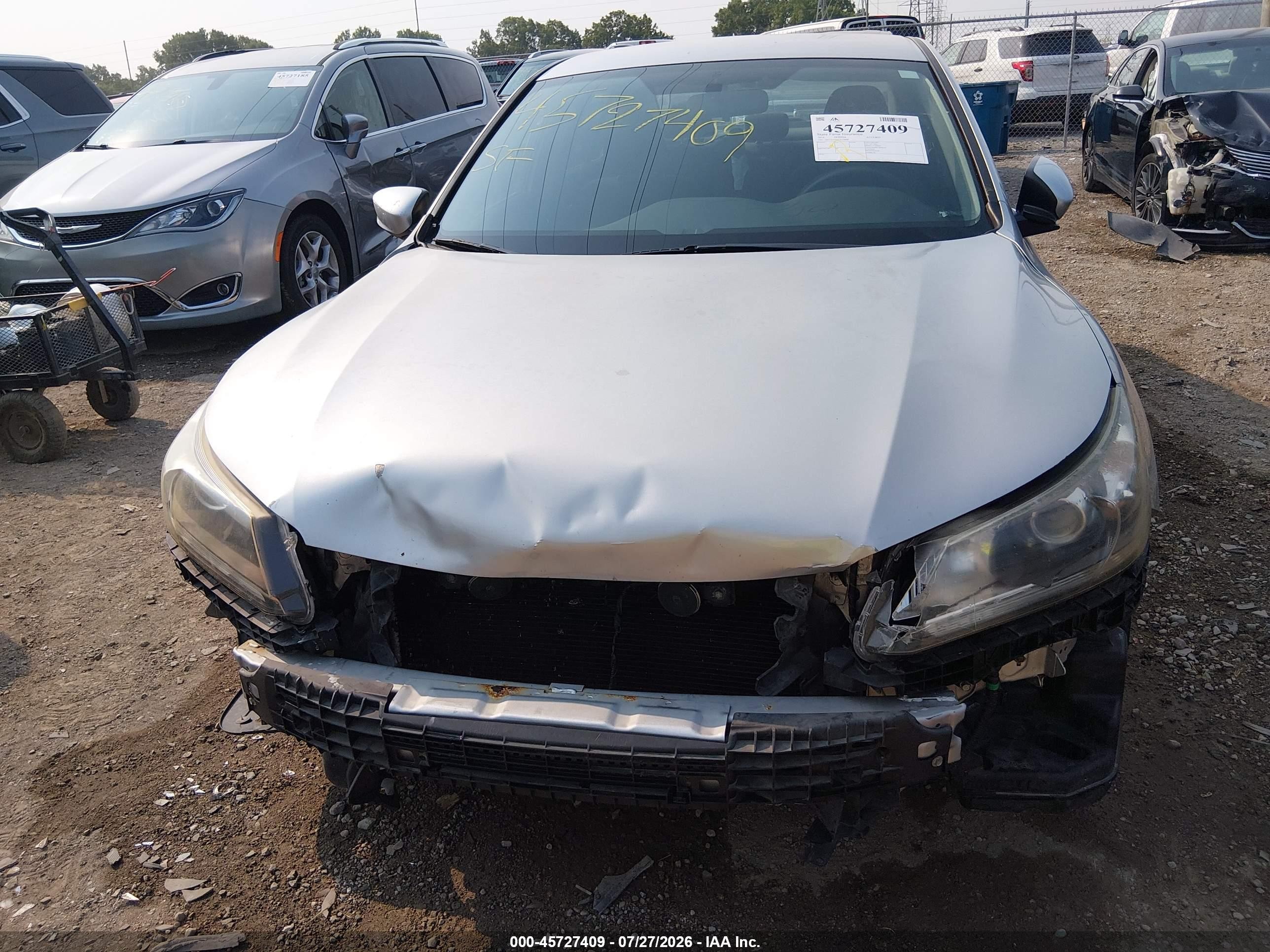 2014 Honda Accord Lx Silver vin: 1HGCR2F3XEA178498