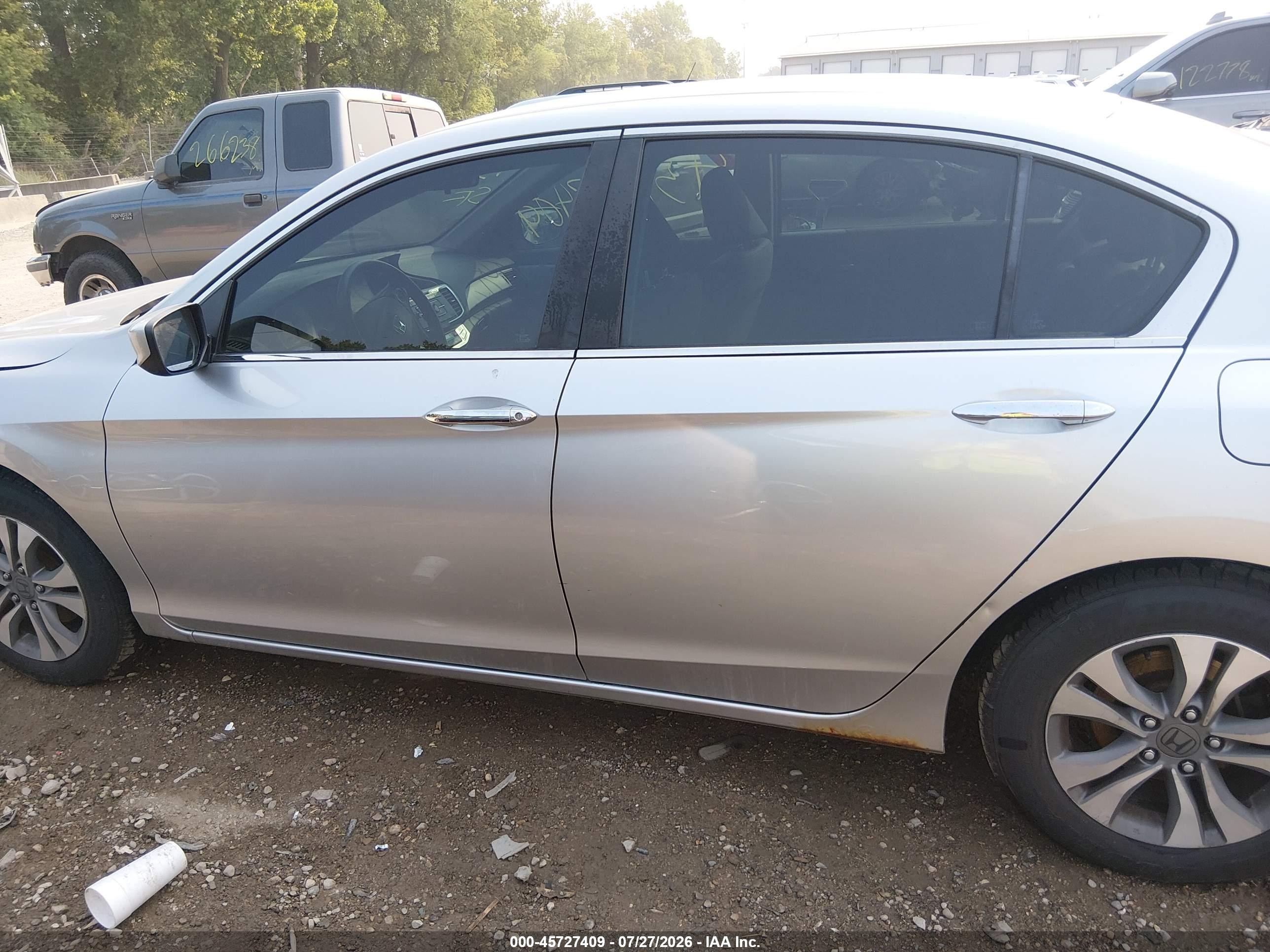 2014 Honda Accord Lx Silver vin: 1HGCR2F3XEA178498