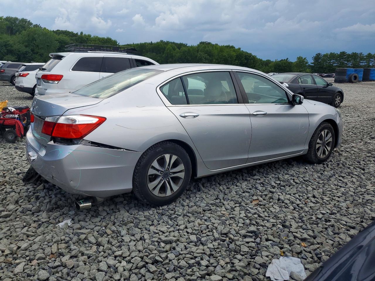 2014 Honda Accord Lx Silver vin: 1HGCR2F3XEA202864