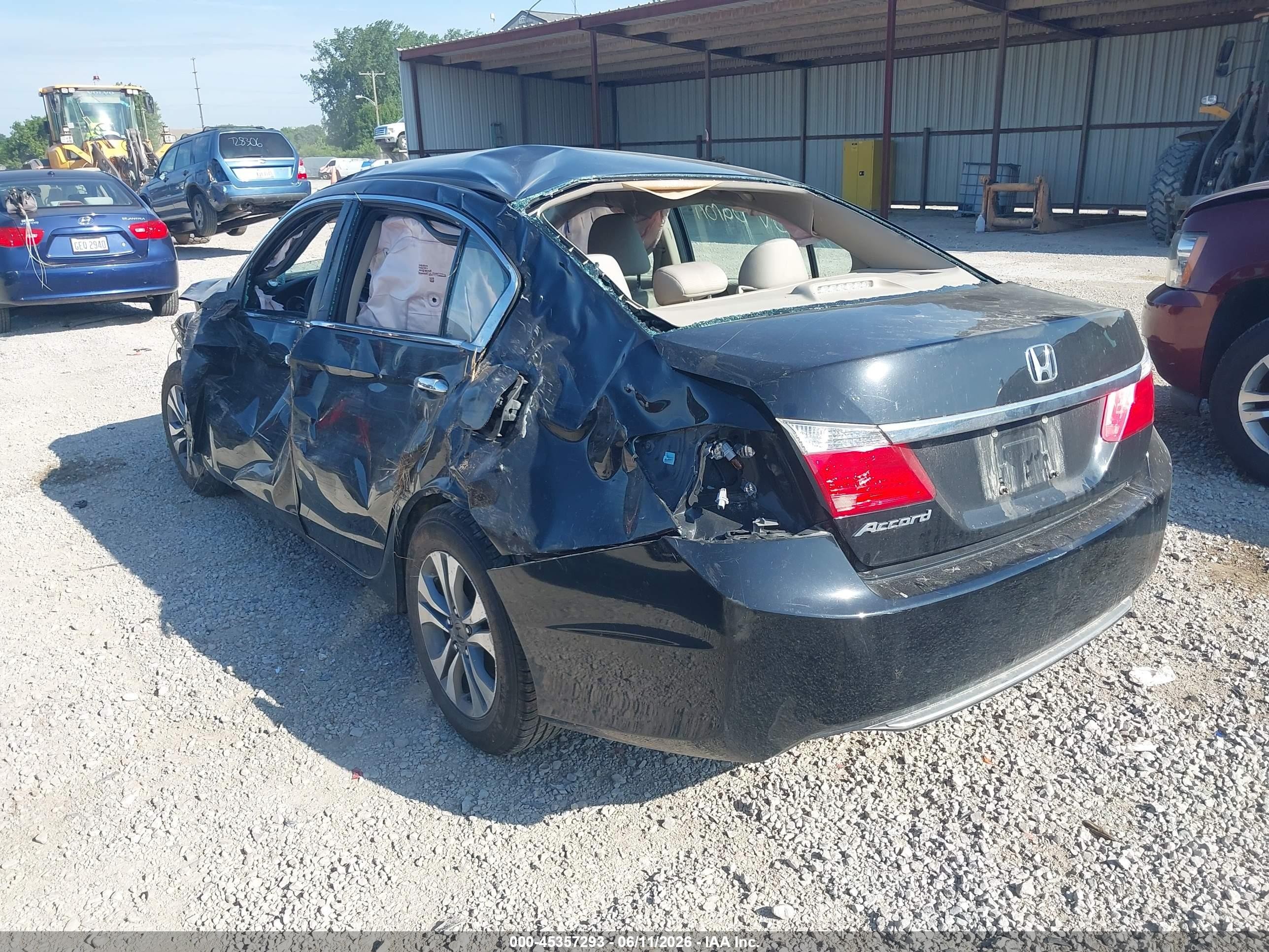 2014 Honda Accord Lx Black vin: 1HGCR2F3XEA254401