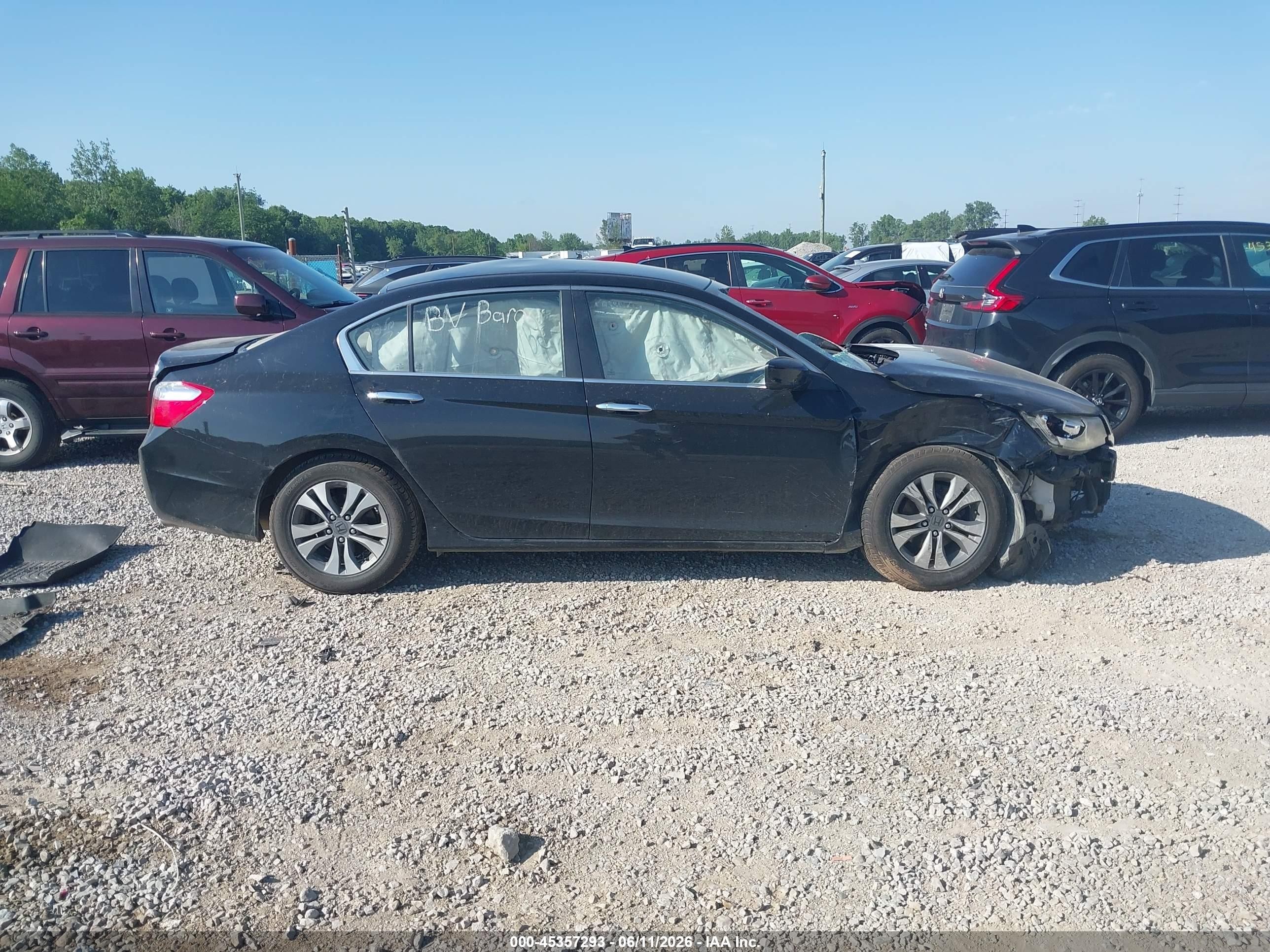 2014 Honda Accord Lx Black vin: 1HGCR2F3XEA254401